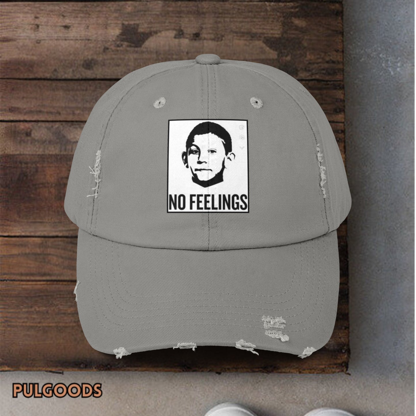 NO FEELINGS DEWEY MALCOM IN THE MIDDLE Unisex Distressed Cap