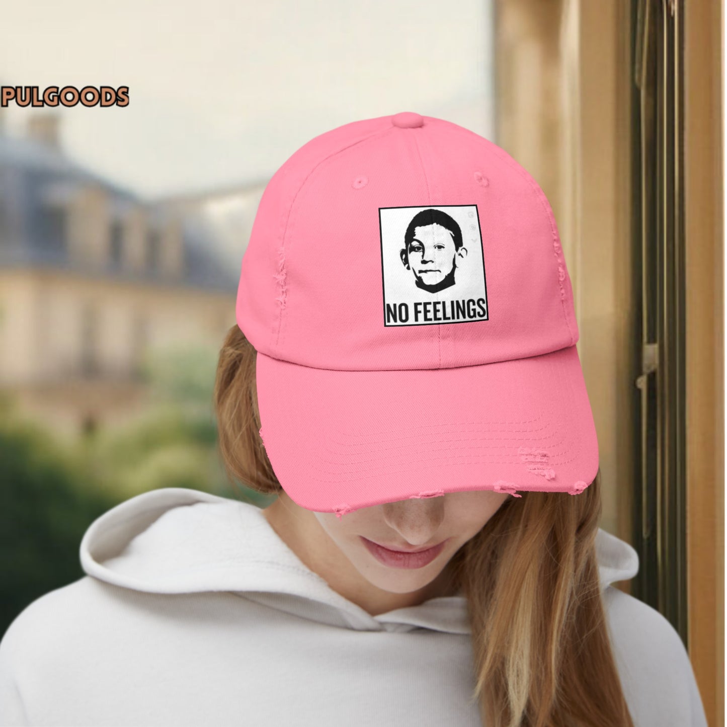 NO FEELINGS DEWEY MALCOM IN THE MIDDLE Unisex Distressed Cap