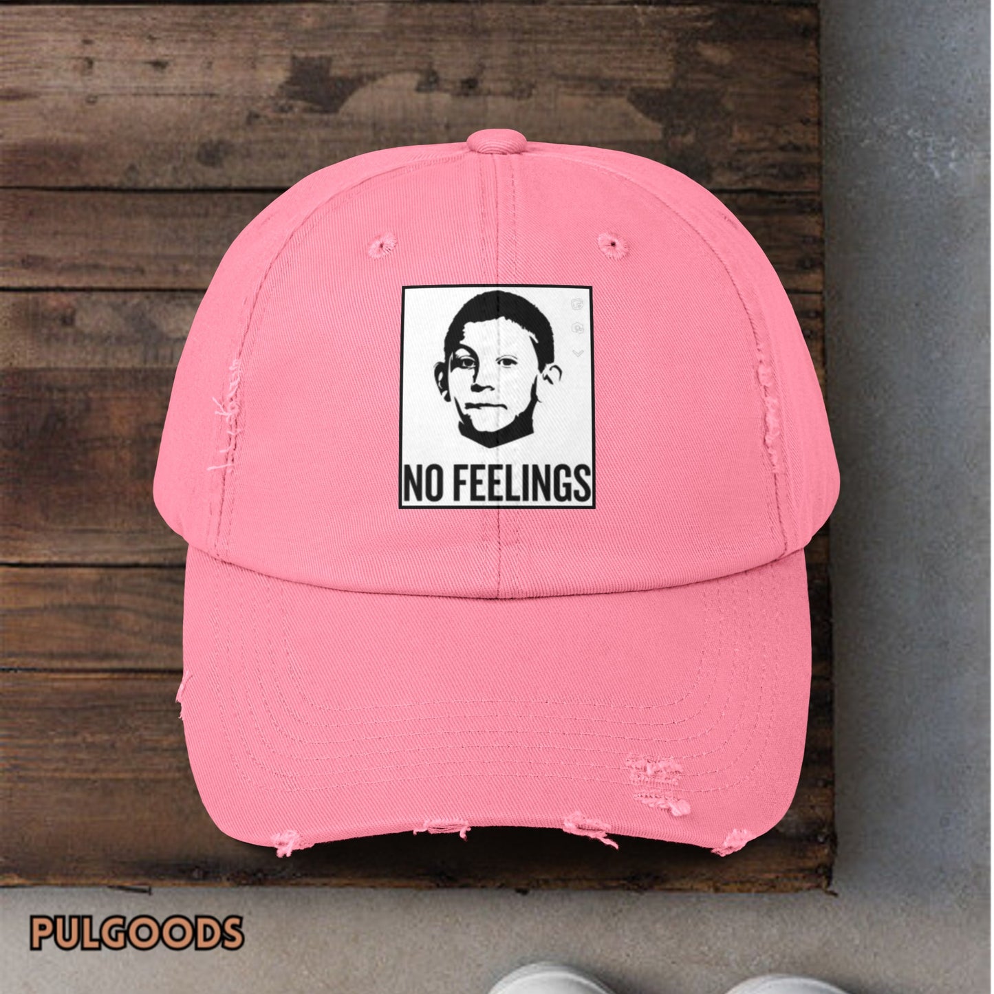 NO FEELINGS DEWEY MALCOM IN THE MIDDLE Unisex Distressed Cap