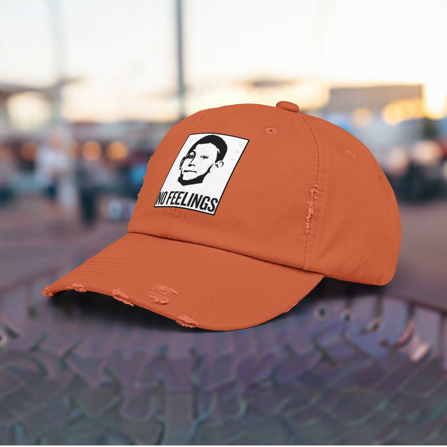 NO FEELINGS DEWEY MALCOM IN THE MIDDLE Unisex Distressed Cap