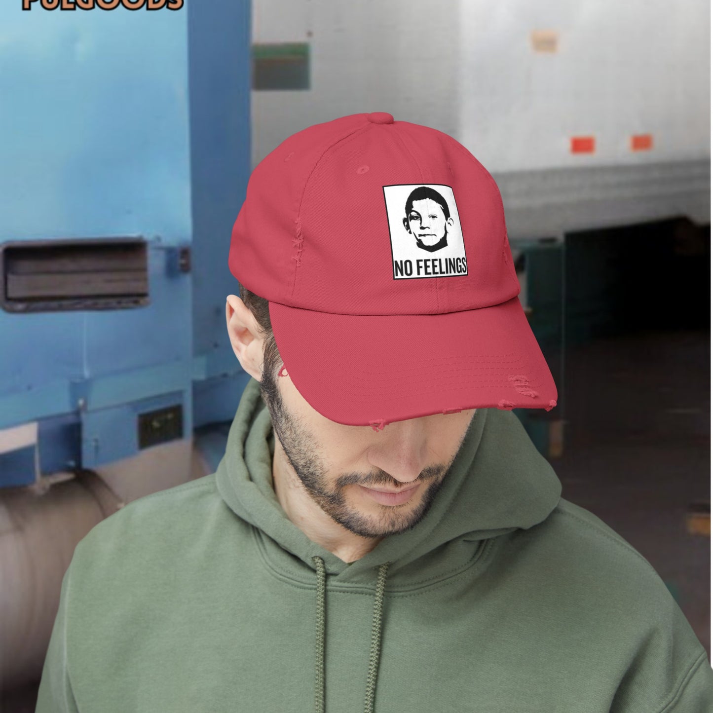 NO FEELINGS DEWEY MALCOM IN THE MIDDLE Unisex Distressed Cap