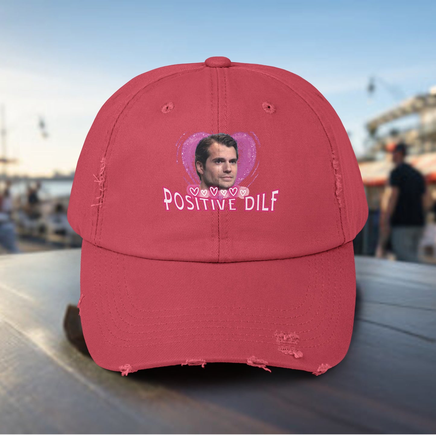 HENRY CAVIL POSITIVE DILF Unisex Distressed Cap