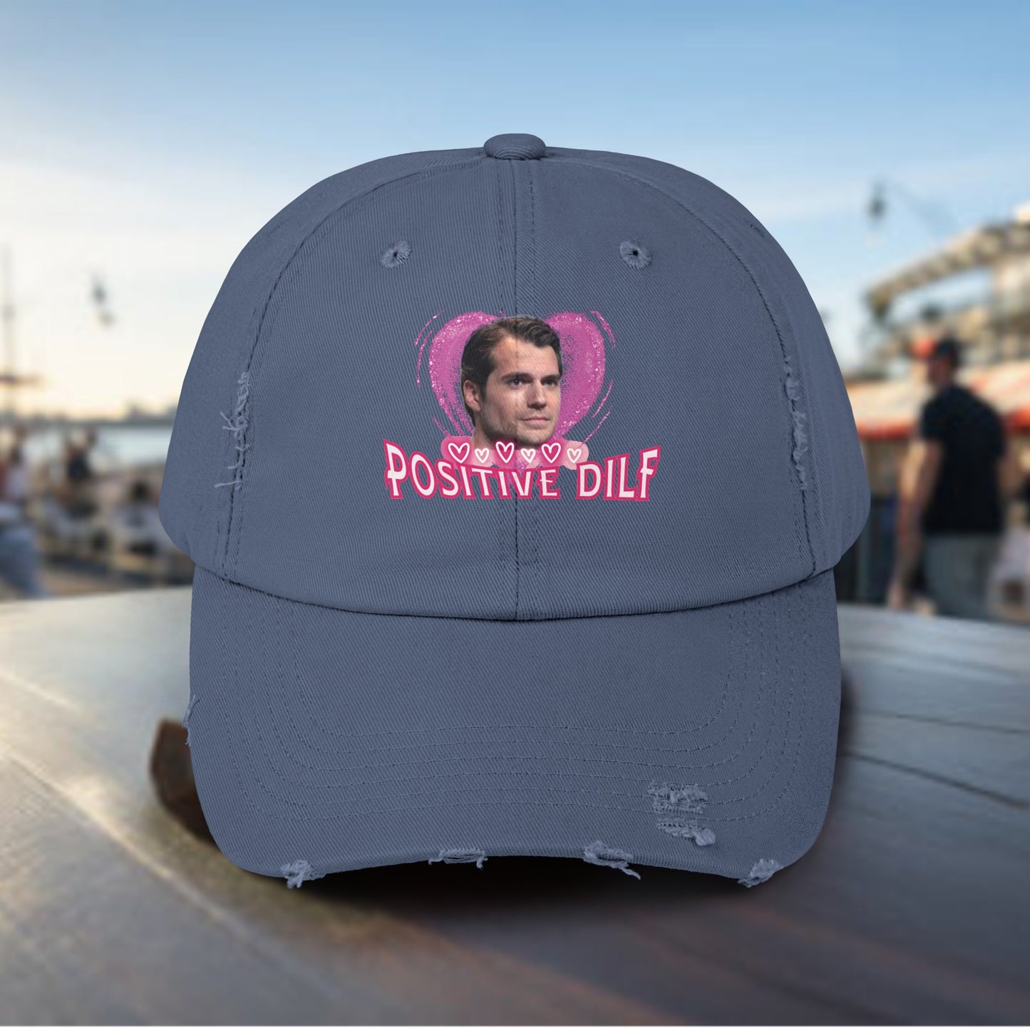 HENRY CAVIL POSITIVE DILF Unisex Distressed Cap