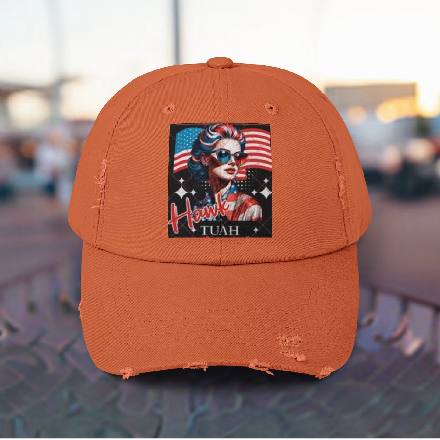 HAWK TUAH Spit on that thang Unisex Distressed Cap