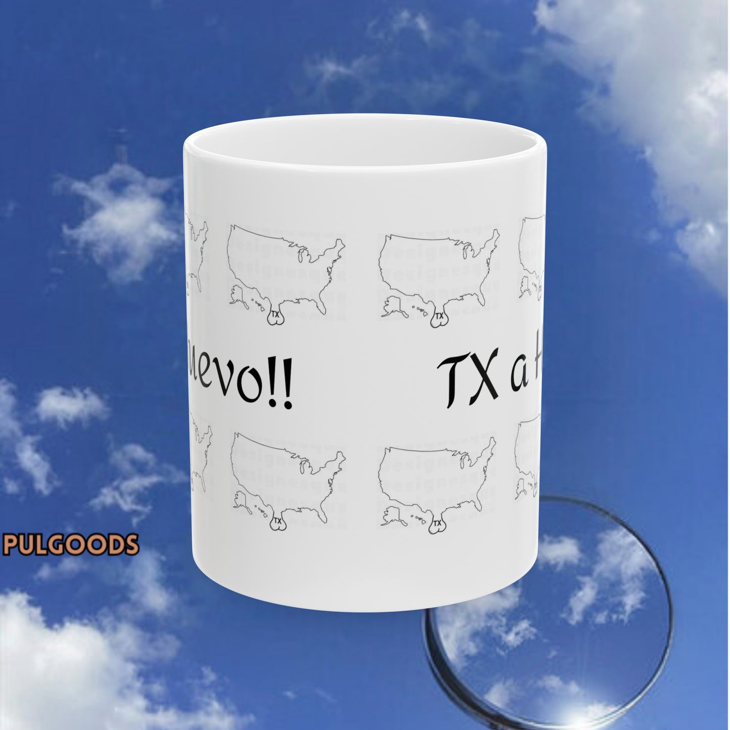 TEXAS A HUEVO, TEXAS PRIDE, TEXAS EGGS, TEXAS NUTS Ceramic Mug, (11oz, 15oz)