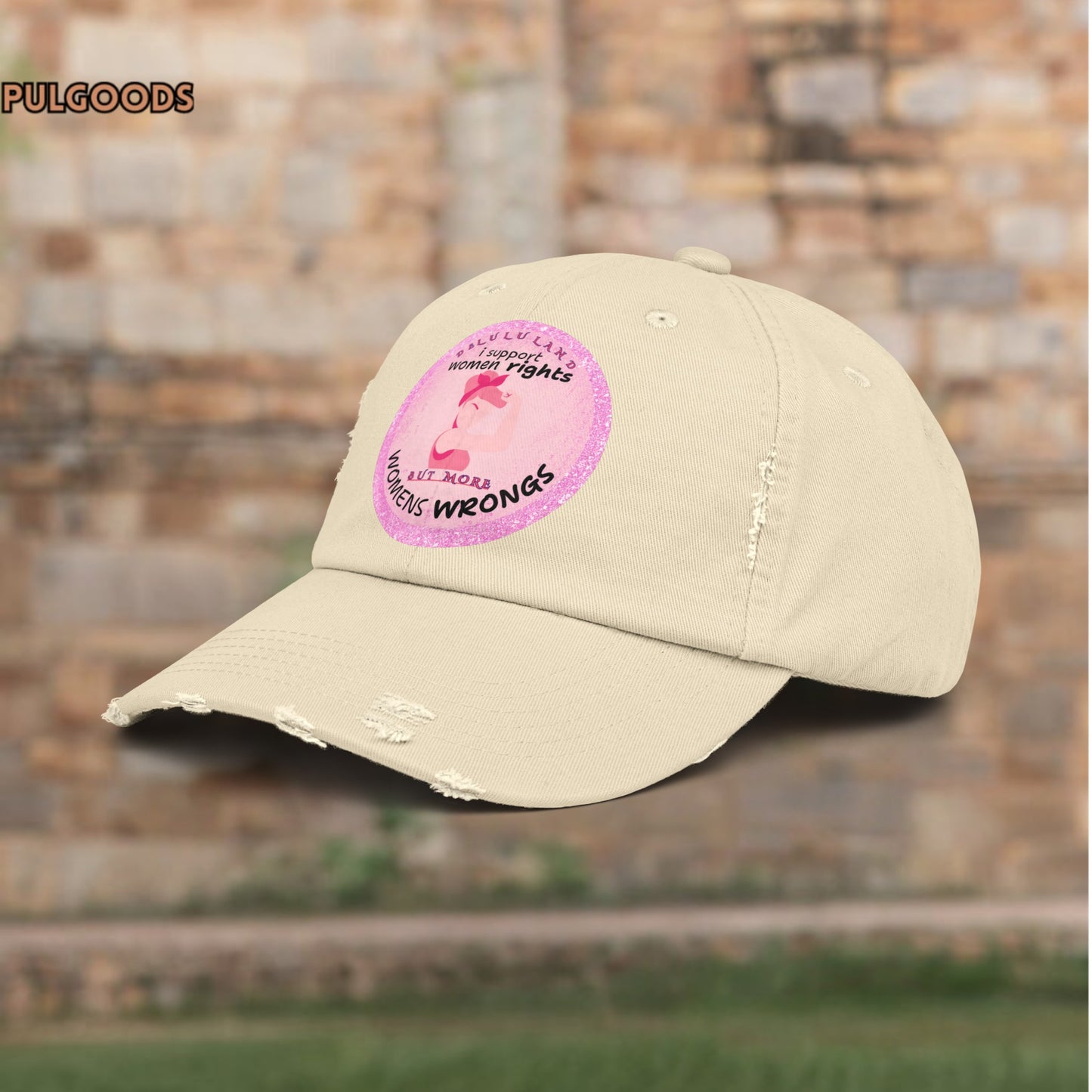 I SUPPORT WOMENS RIGHTS BUT MOST WOMENS WRONGS Unisex Distressed Cap