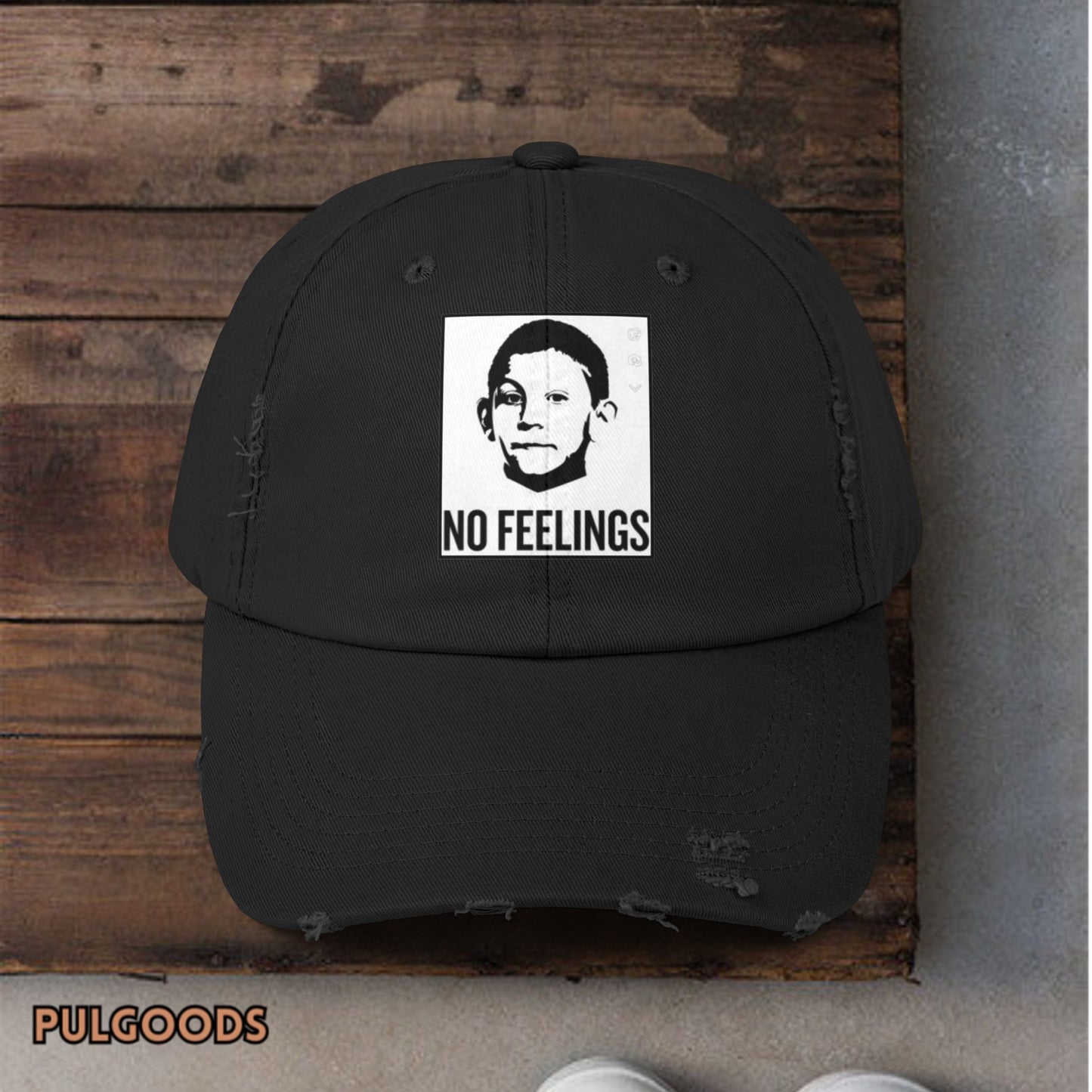 NO FEELINGS DEWEY MALCOM IN THE MIDDLE Unisex Distressed Cap