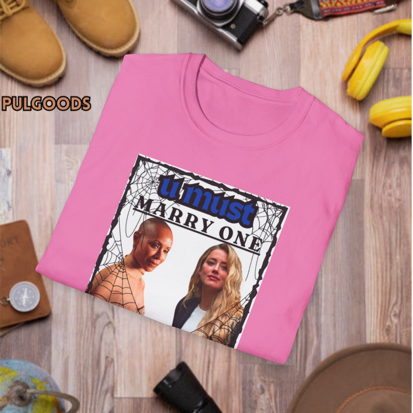 JADA PINKETT AMBER HEARD YOU MUST MARRY ONE Unisex Softstyle T-Shirt