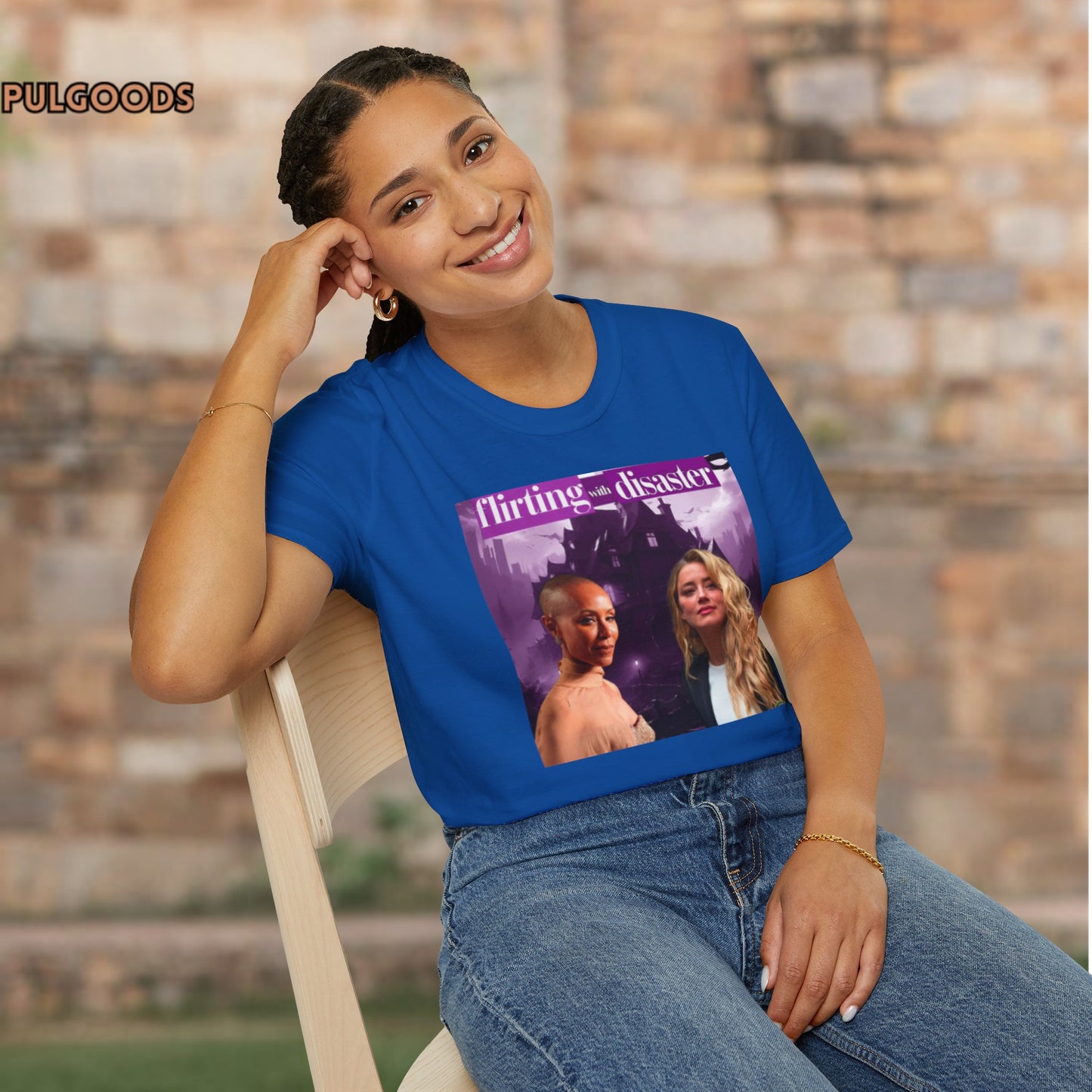 JADA PINKETT AND AMBER HEARD FLIRTING WITH DISASTER Unisex Softstyle T-Shirt