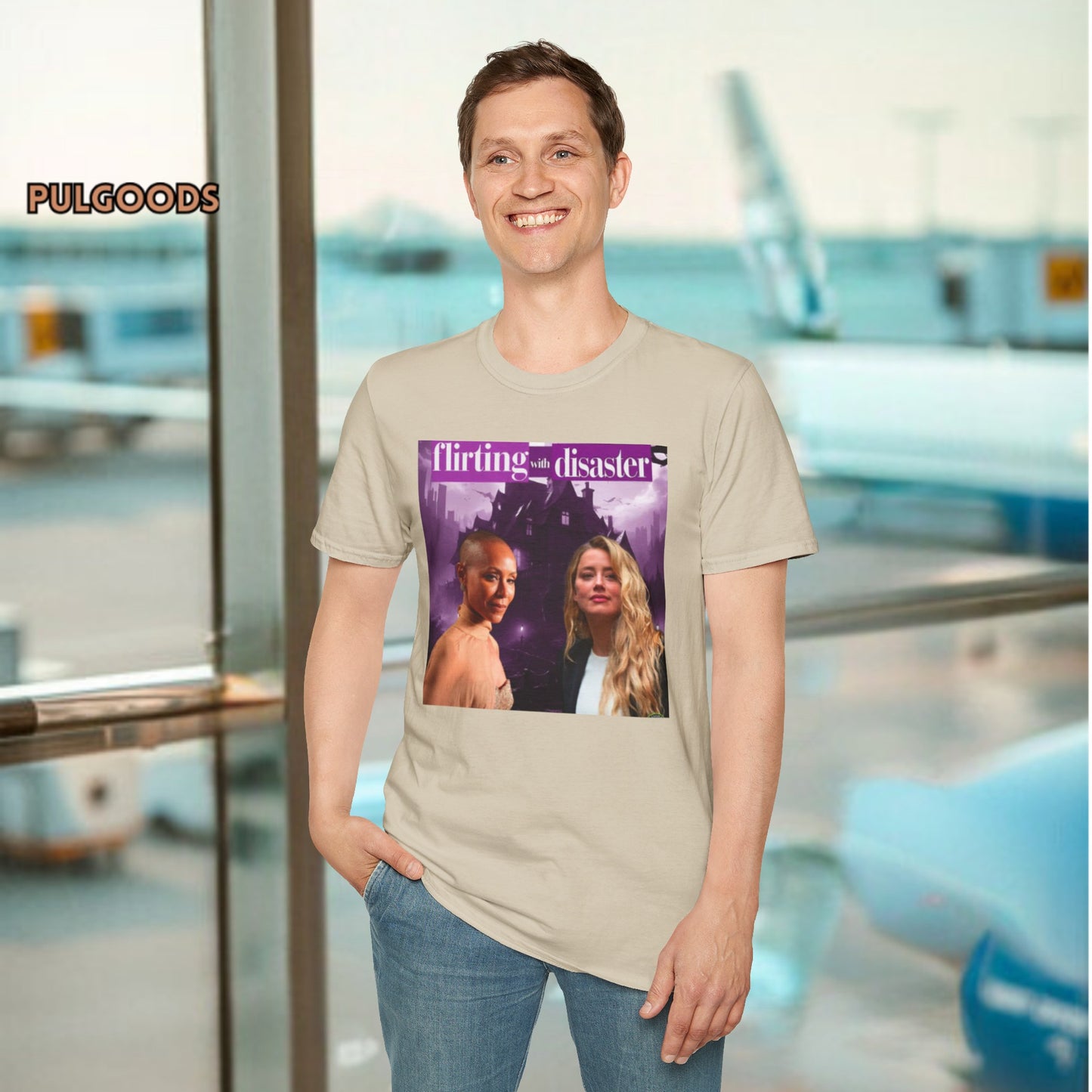 JADA PINKETT AND AMBER HEARD FLIRTING WITH DISASTER Unisex Softstyle T-Shirt