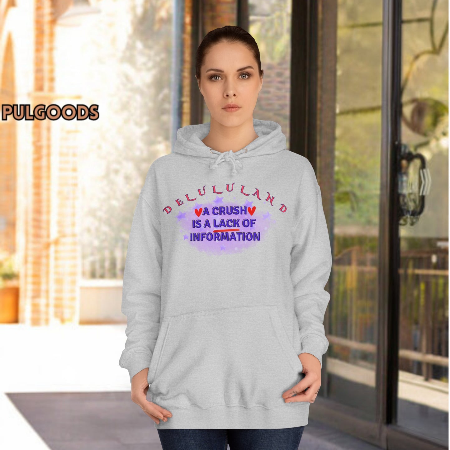 A CRUSH IS A LACK OF INFORMATION Unisex College Hoodie