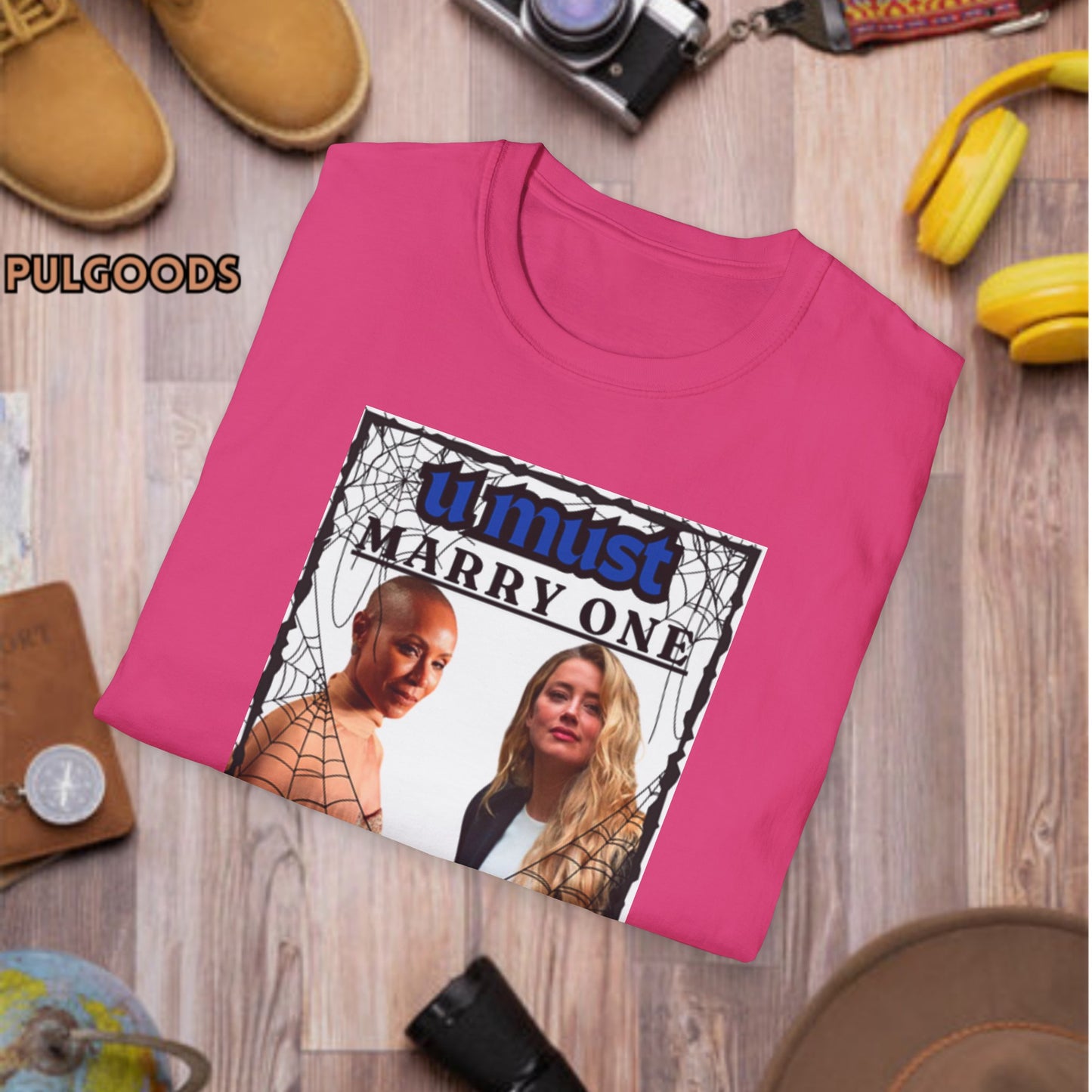 JADA PINKETT AMBER HEARD YOU MUST MARRY ONE Unisex Softstyle T-Shirt