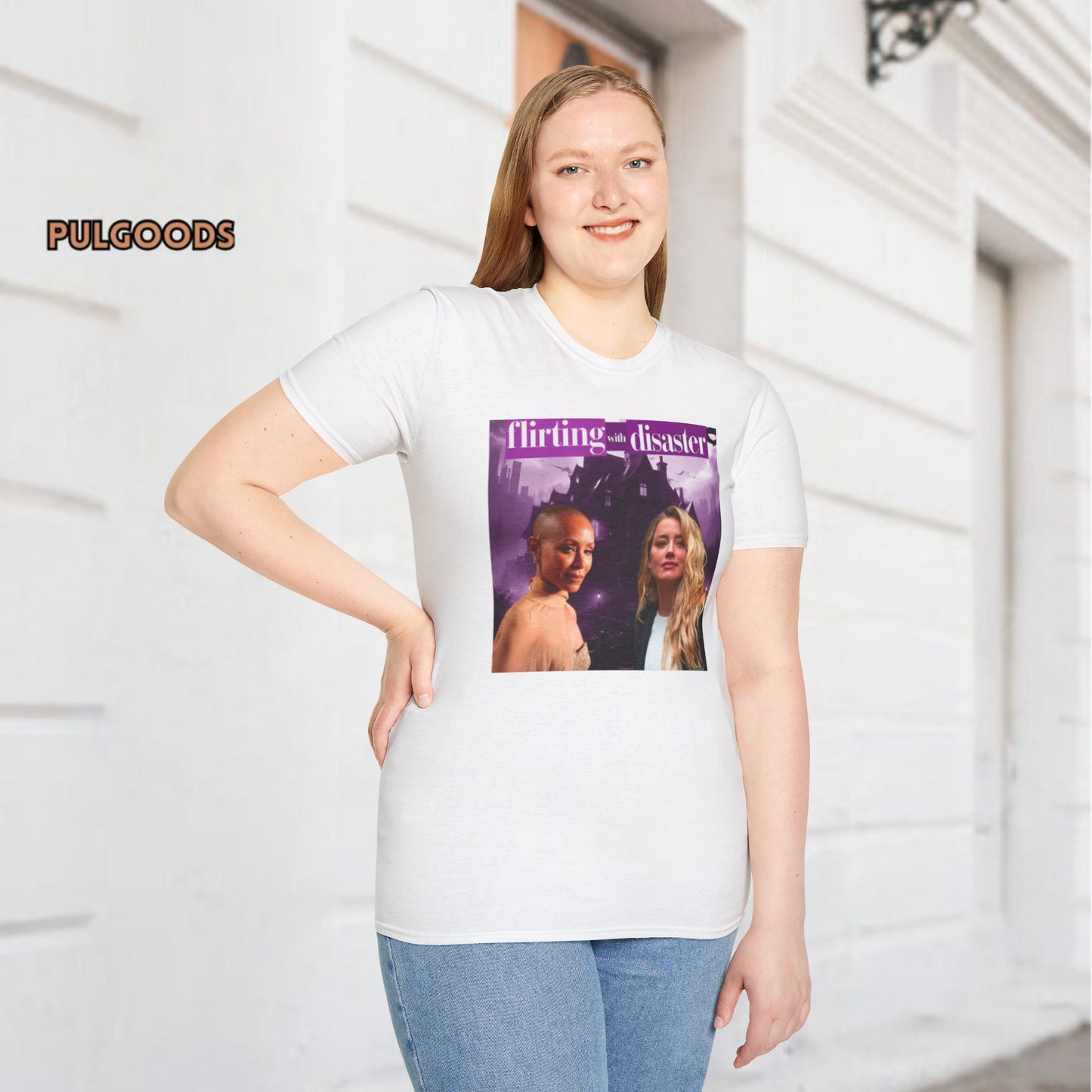 JADA PINKETT AND AMBER HEARD FLIRTING WITH DISASTER Unisex Softstyle T-Shirt