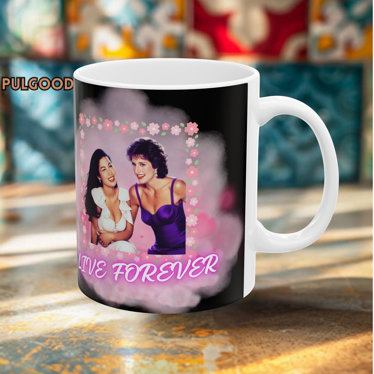 SELENA QUINTANILLA, DIANA PRINCESS OF WALES LIVE FOREVER Ceramic Mug, (11oz, 15oz)