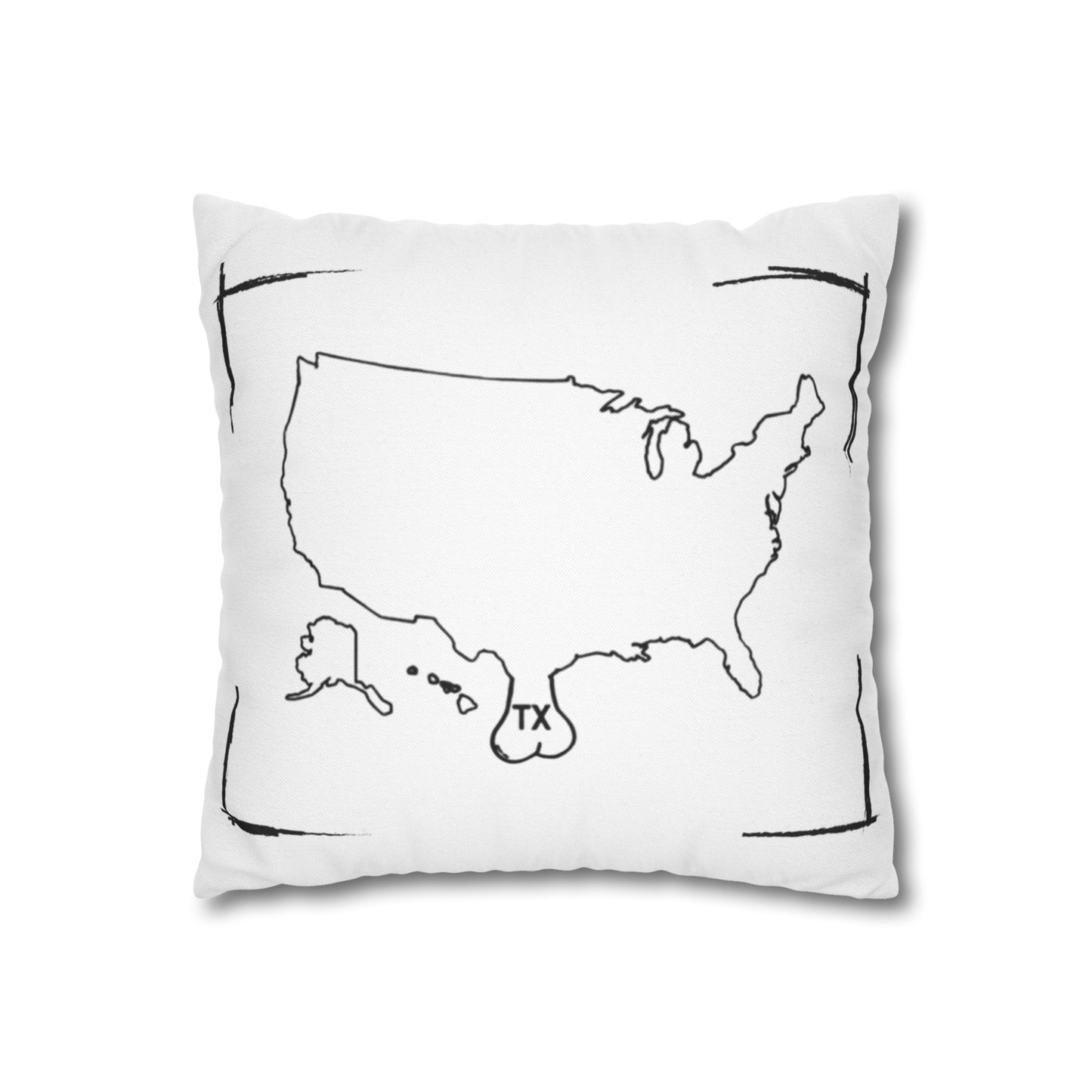 TEXAS PRIDE, TEXAS PROUD, TEXAS NUTS, TEXAS EGGS, Spun Polyester Square Pillowcase