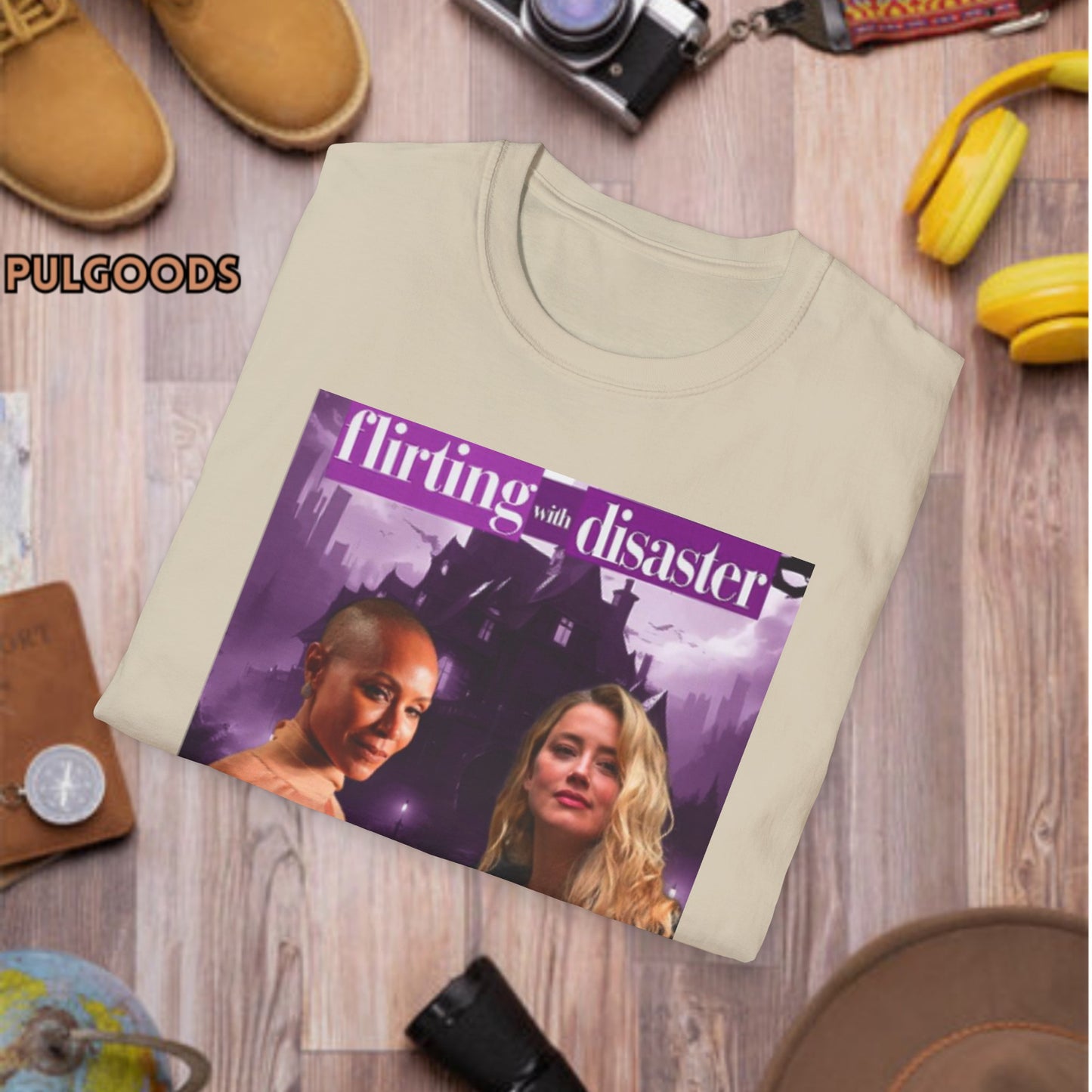 JADA PINKETT AND AMBER HEARD FLIRTING WITH DISASTER Unisex Softstyle T-Shirt