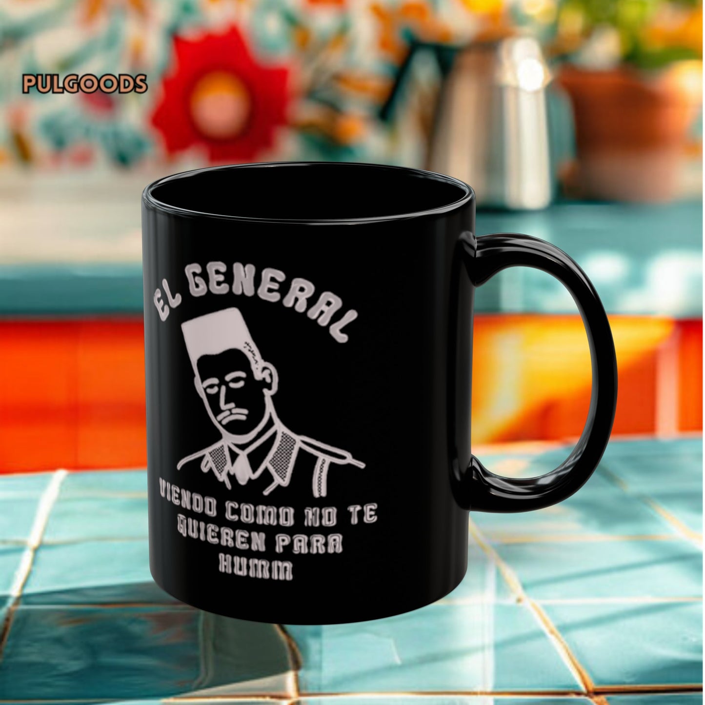 EL GENERAL VIENDO COMO NADIE TE QUIERE PARA HUM Black Mug (11oz, 15oz)