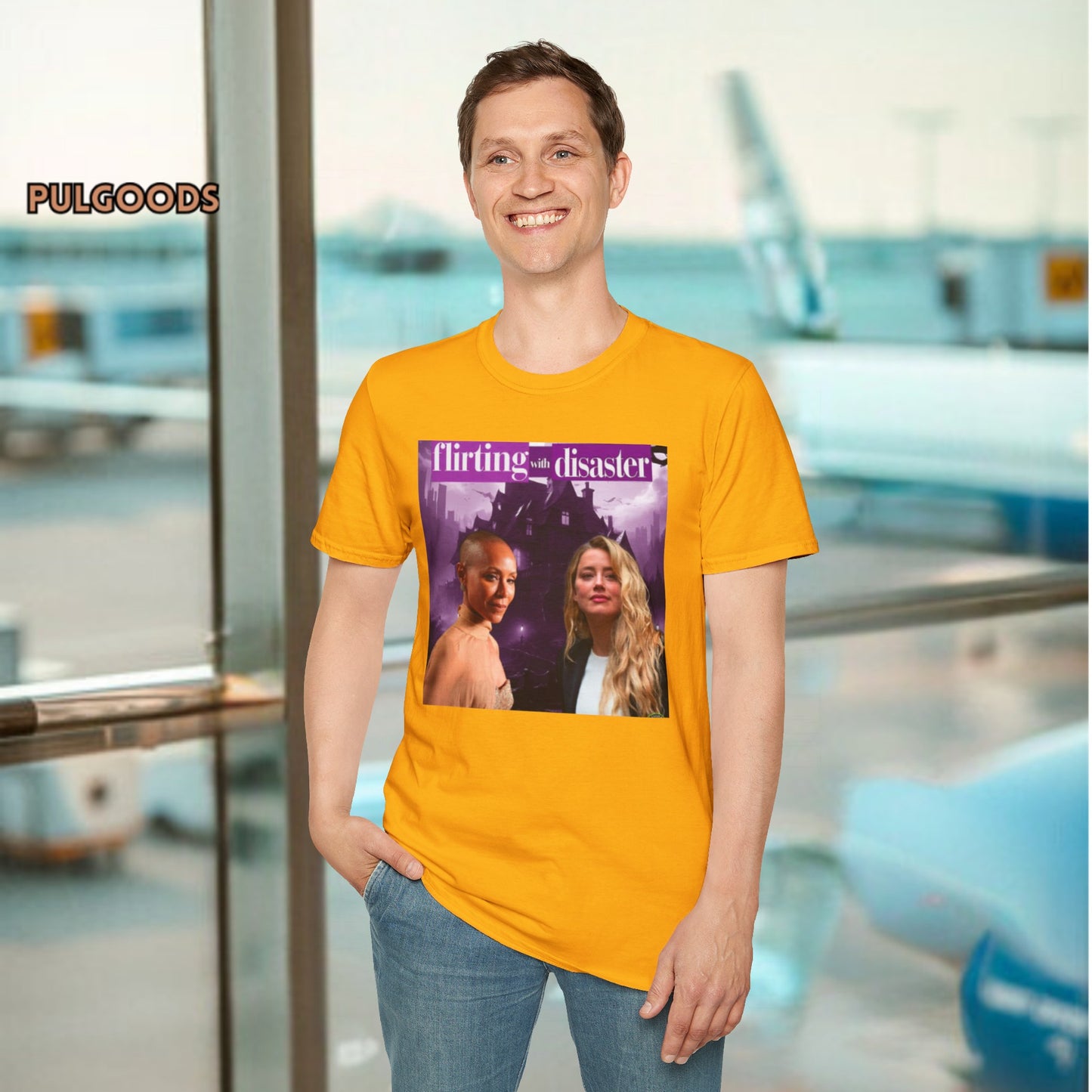 JADA PINKETT AND AMBER HEARD FLIRTING WITH DISASTER Unisex Softstyle T-Shirt