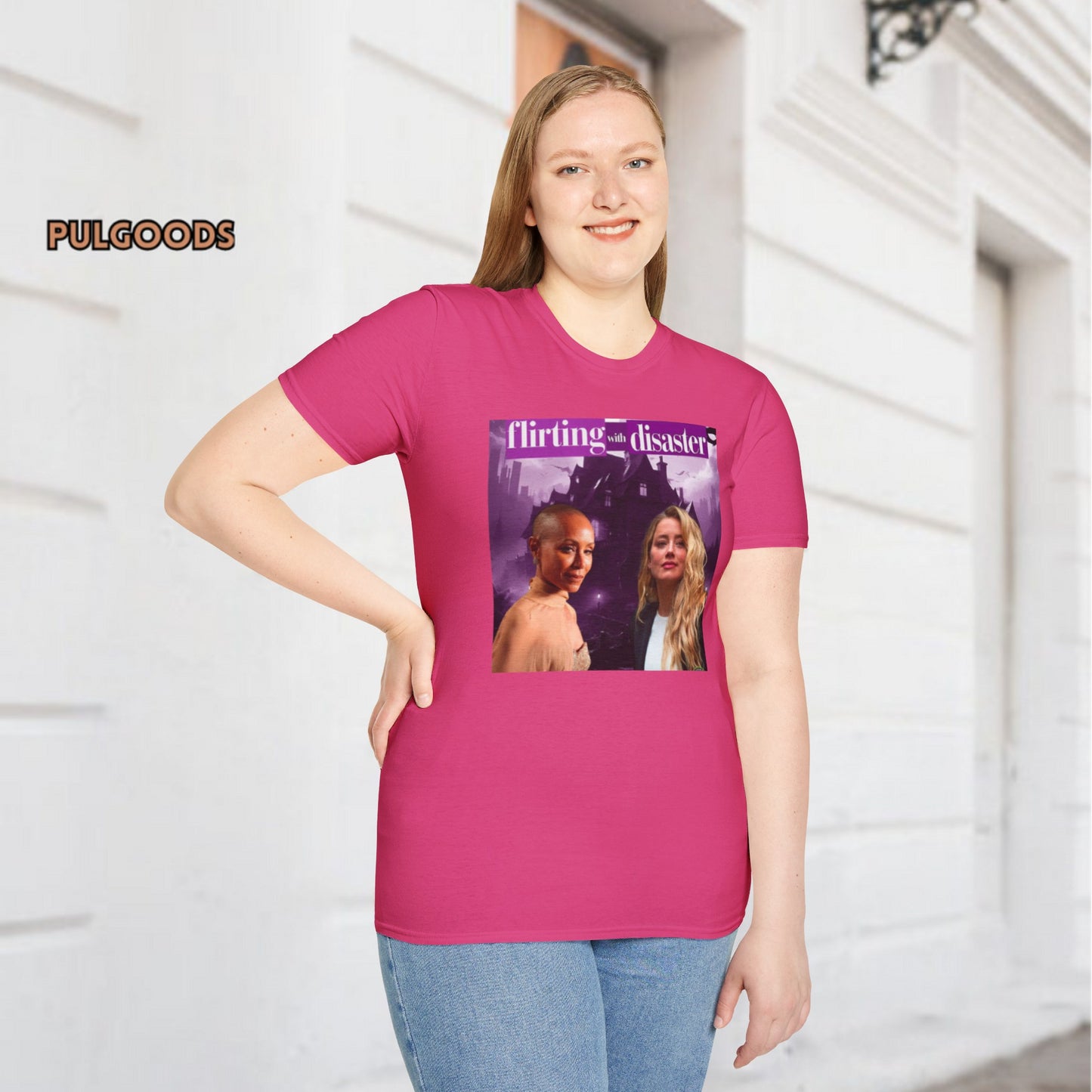 JADA PINKETT AND AMBER HEARD FLIRTING WITH DISASTER Unisex Softstyle T-Shirt