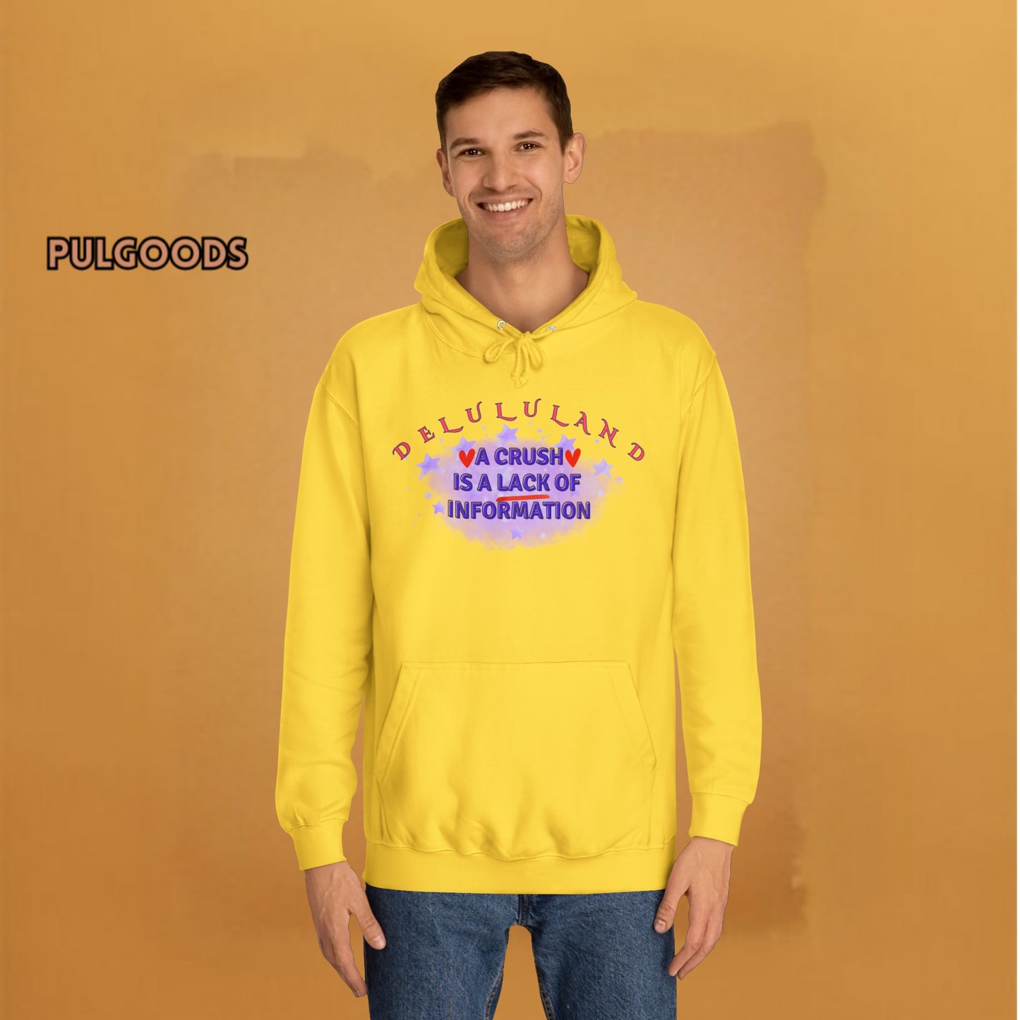 A CRUSH IS A LACK OF INFORMATION Unisex College Hoodie