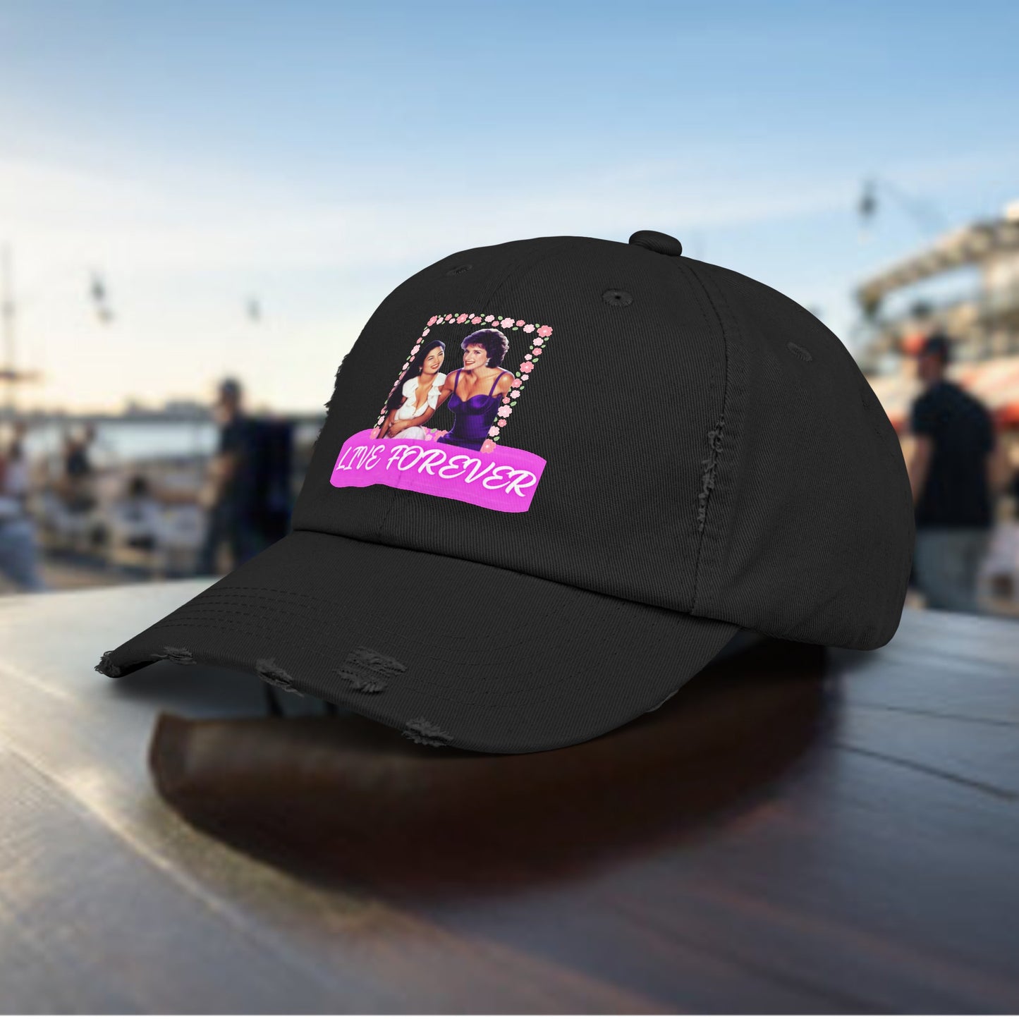 SELENA QUINTANILLA, PRINCESS DIANA OF WALES LIVE FOREVER Unisex Distressed Cap