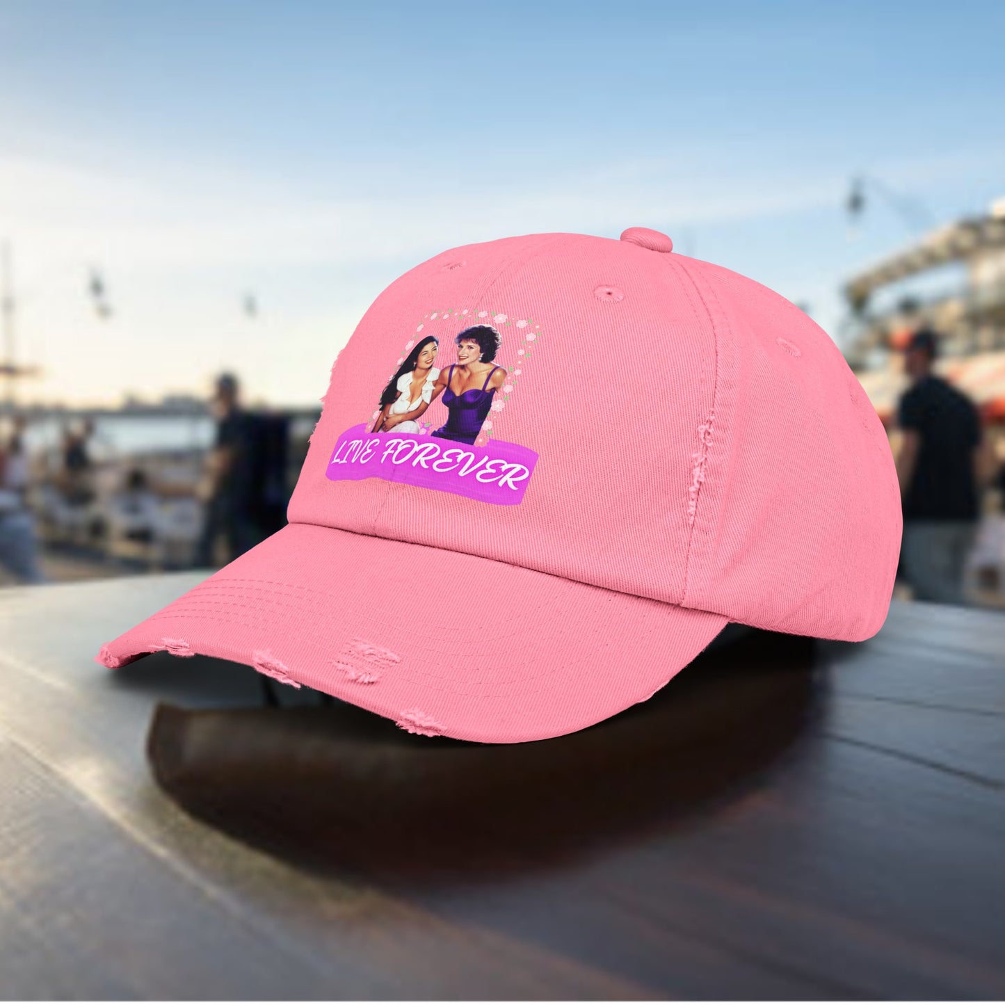 SELENA QUINTANILLA, PRINCESS DIANA OF WALES LIVE FOREVER Unisex Distressed Cap