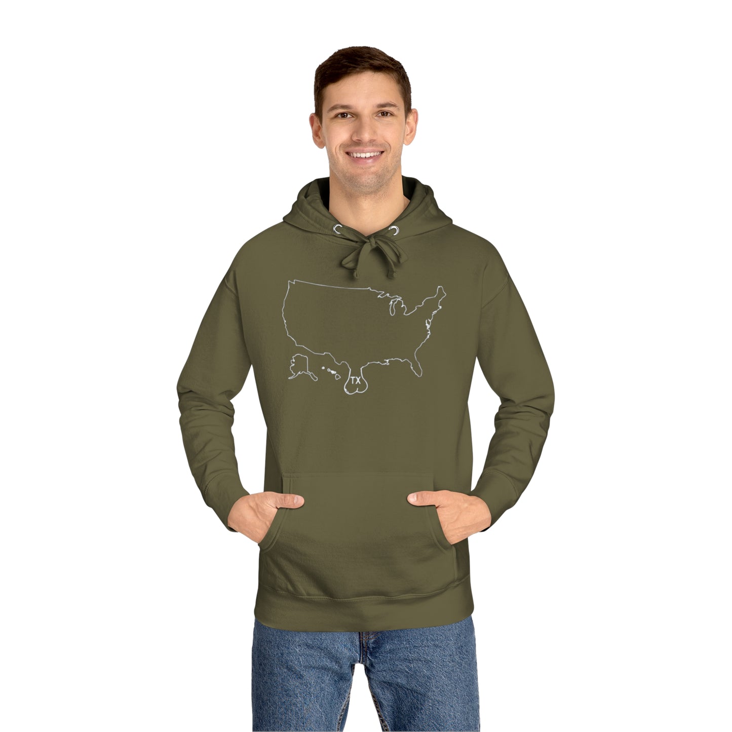 TEXAS PRIDE, TEXAS NUTS, TEXAS EGGS, A HUEVO TEXAS Unisex Fleece Hoodie