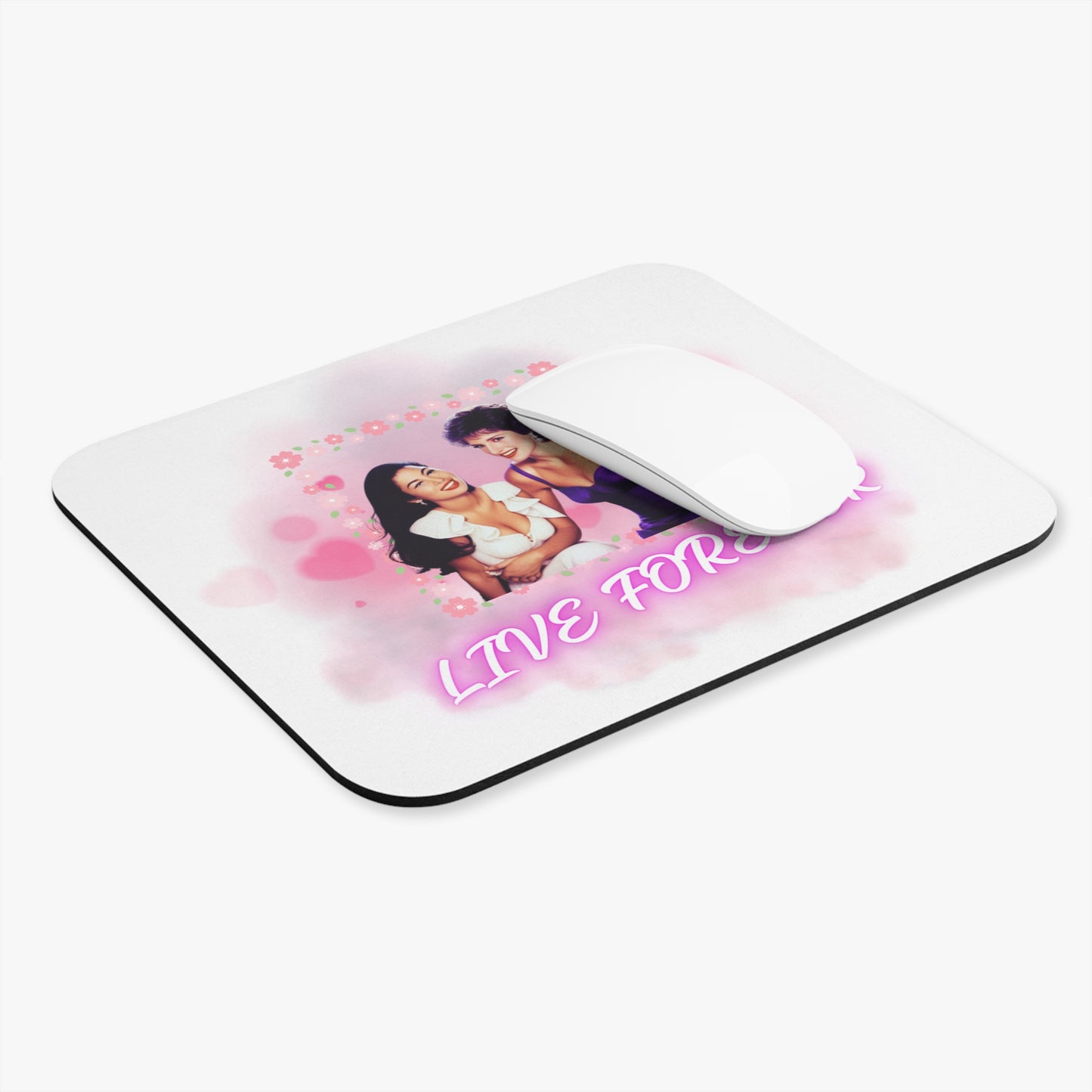 SELENA QUINTANILLA AND DIANA PRINCESS OF WALES LIVE FOREVER Mouse Pad (Rectangle)