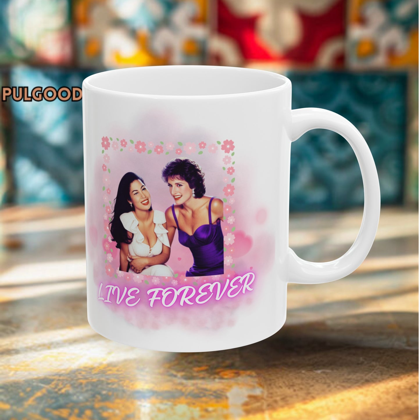 SELENA QUINTANILLA, DIANA PRINCESS OF WALES LIVE FOREVER Ceramic Mug, (11oz, 15oz)