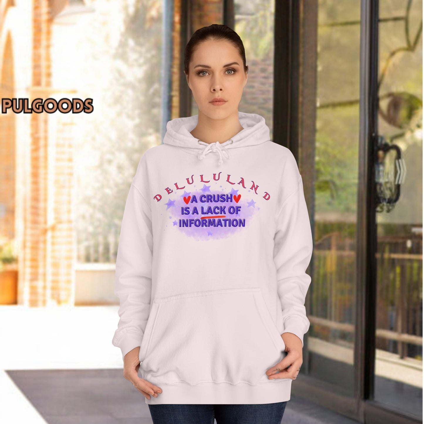 A CRUSH IS A LACK OF INFORMATION Unisex College Hoodie