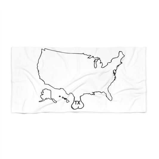 TEXAS PRIDE, TEXAS EGGS, TEXAS NUTS Beach Towel