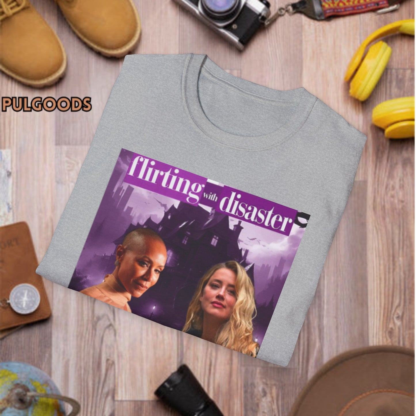 JADA PINKETT AND AMBER HEARD FLIRTING WITH DISASTER Unisex Softstyle T-Shirt