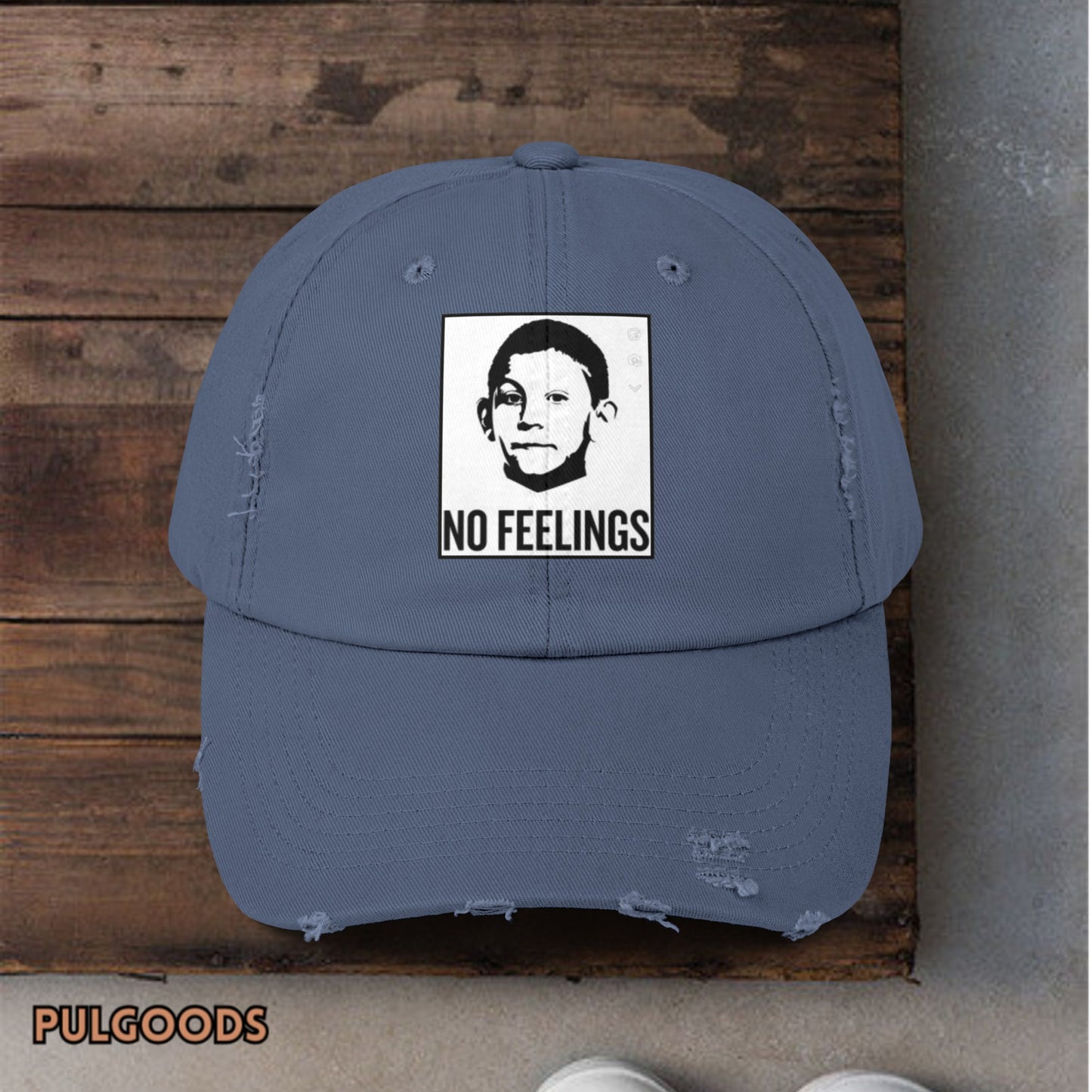 NO FEELINGS DEWEY MALCOM IN THE MIDDLE Unisex Distressed Cap