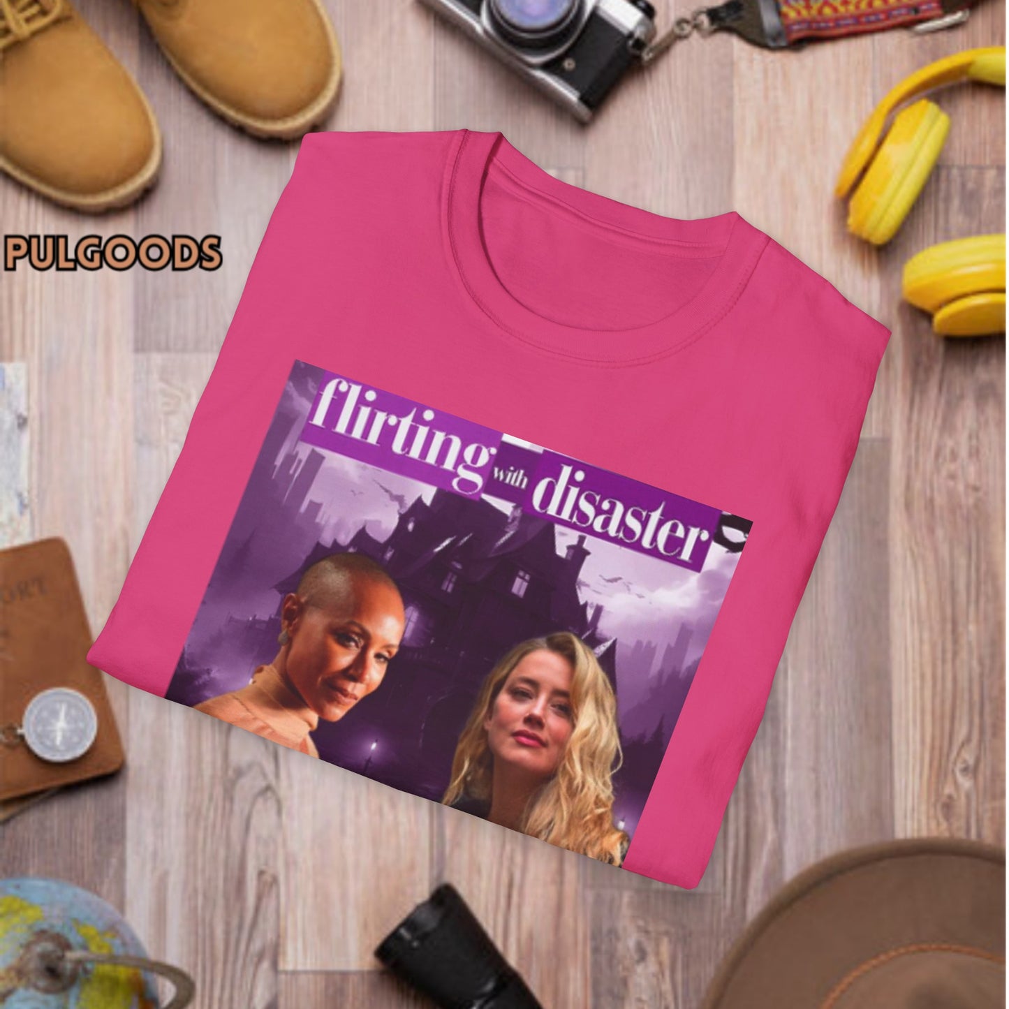 JADA PINKETT AND AMBER HEARD FLIRTING WITH DISASTER Unisex Softstyle T-Shirt