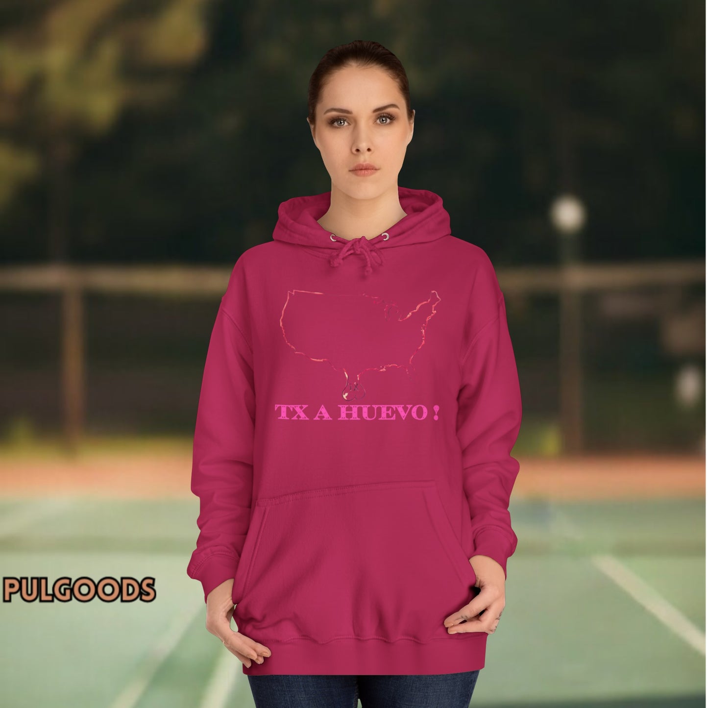 TX A HUEVO TEXAS EGGS TEXAS NUTS Unisex College Hoodie