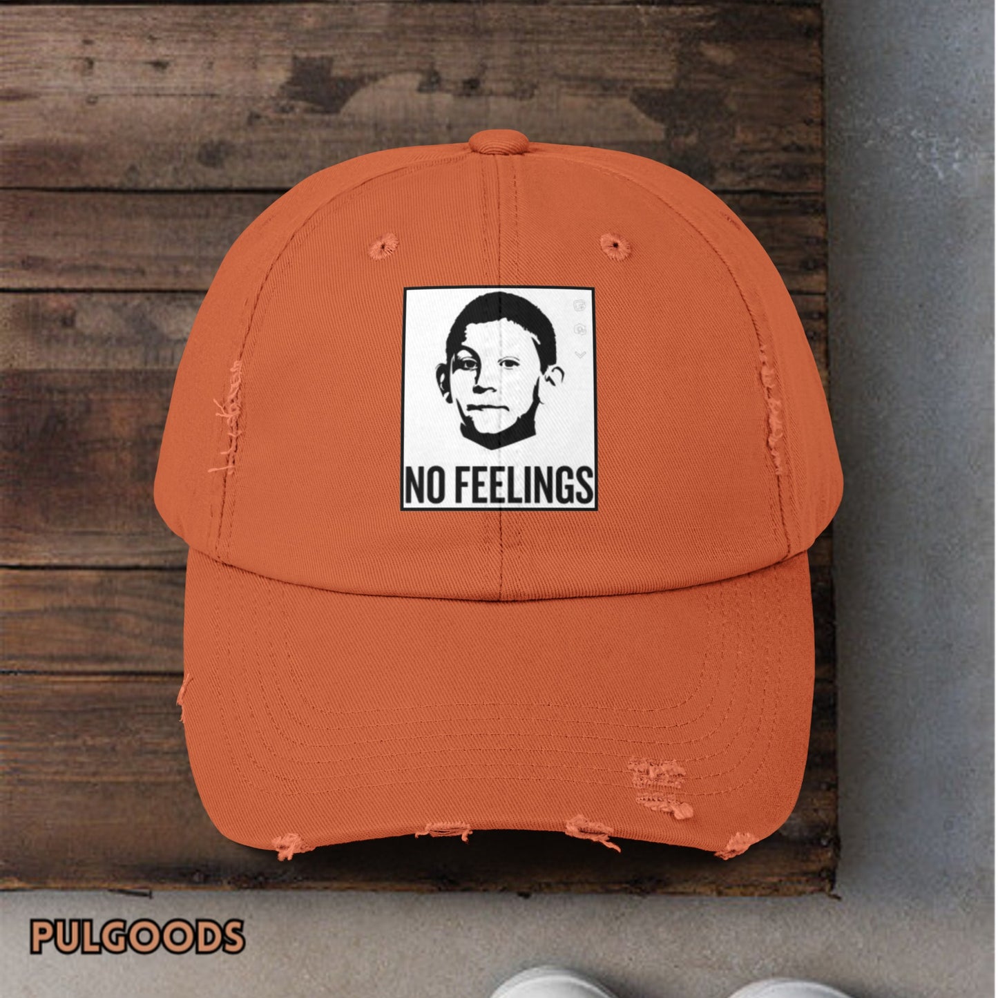 NO FEELINGS DEWEY MALCOM IN THE MIDDLE Unisex Distressed Cap