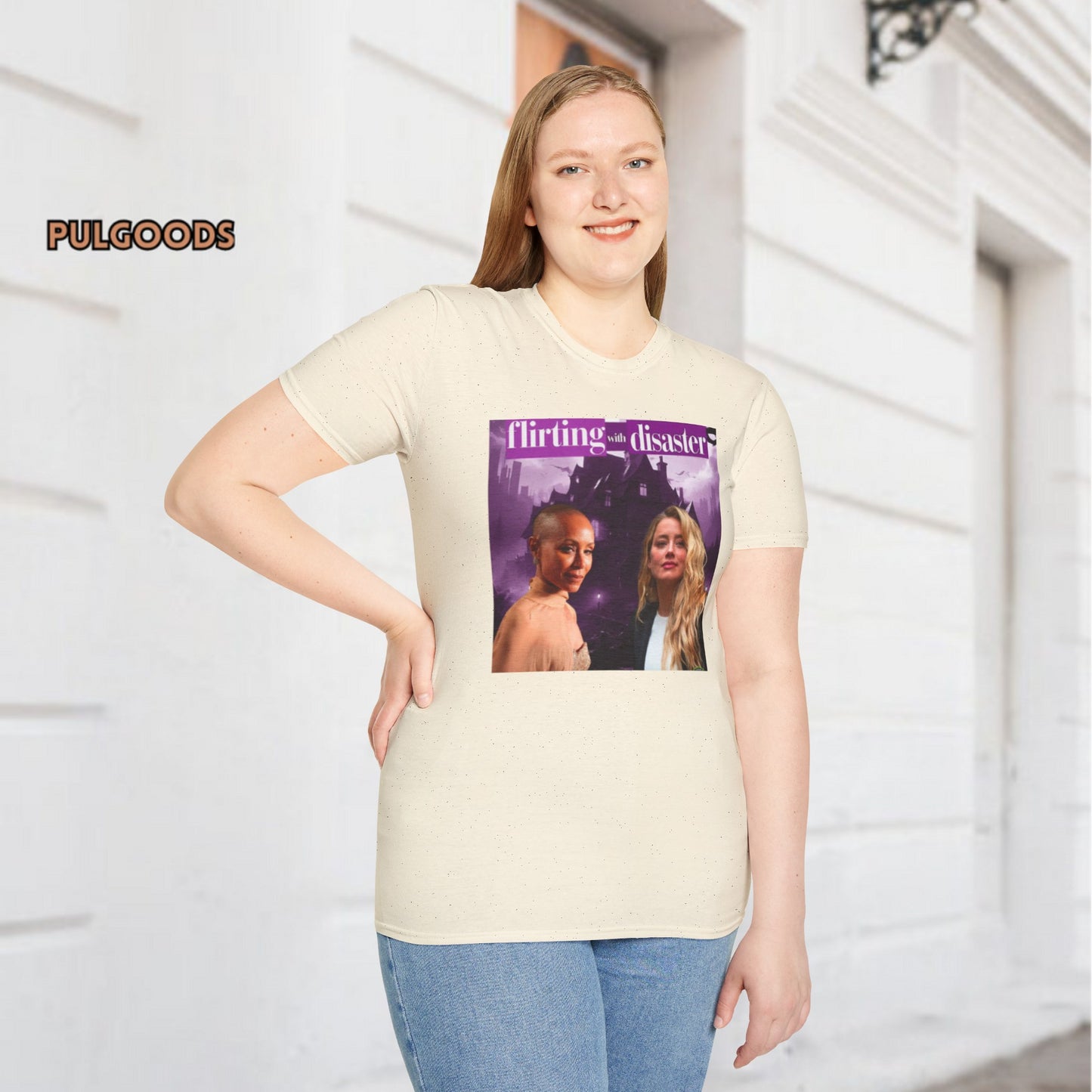 JADA PINKETT AND AMBER HEARD FLIRTING WITH DISASTER Unisex Softstyle T-Shirt