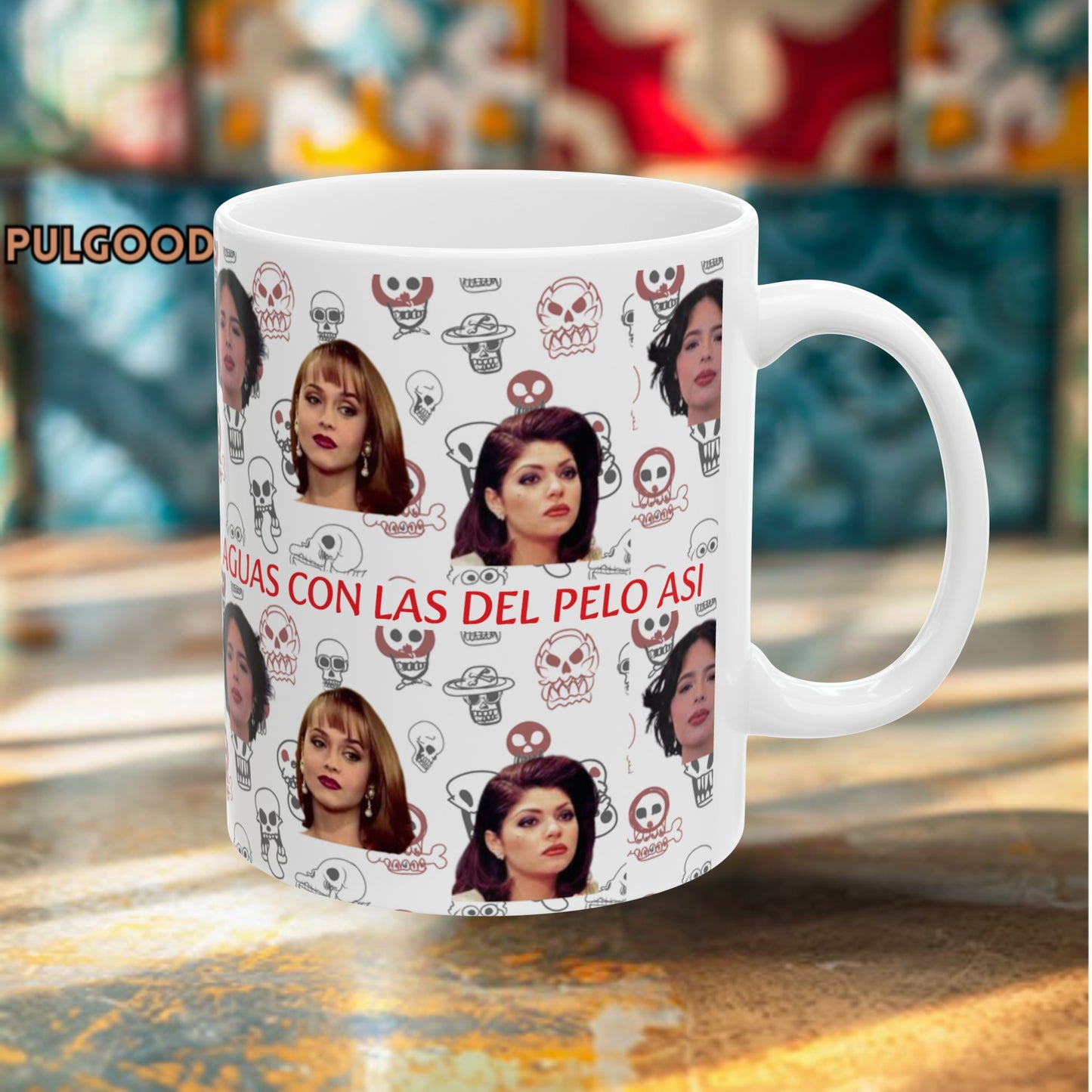 AGUAS CON LAS QUE SE CORTAN EL PELO ASI ANGELA AGUILAR PAOLA BRACHO SORAYA MONTENEGROCeramic Mug, (11oz, 15oz)