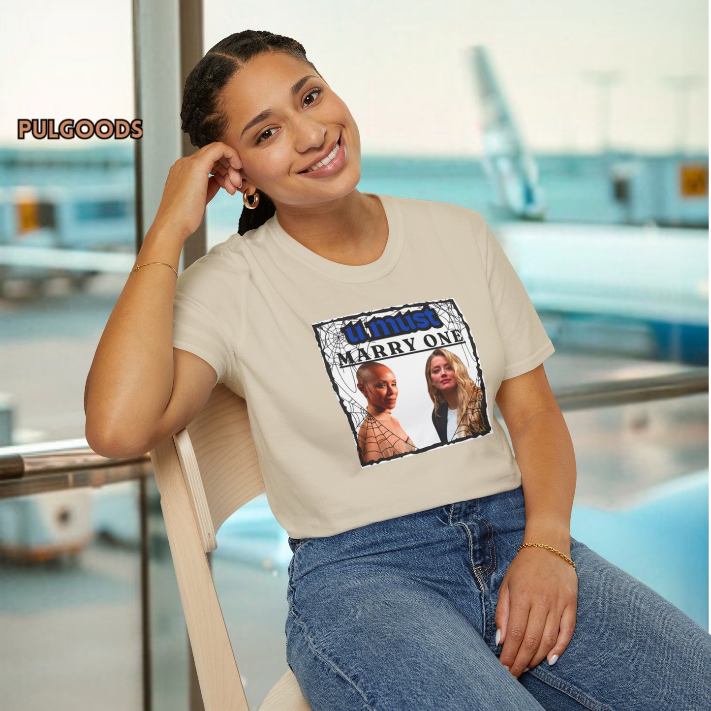 JADA PINKETT AMBER HEARD YOU MUST MARRY ONE Unisex Softstyle T-Shirt