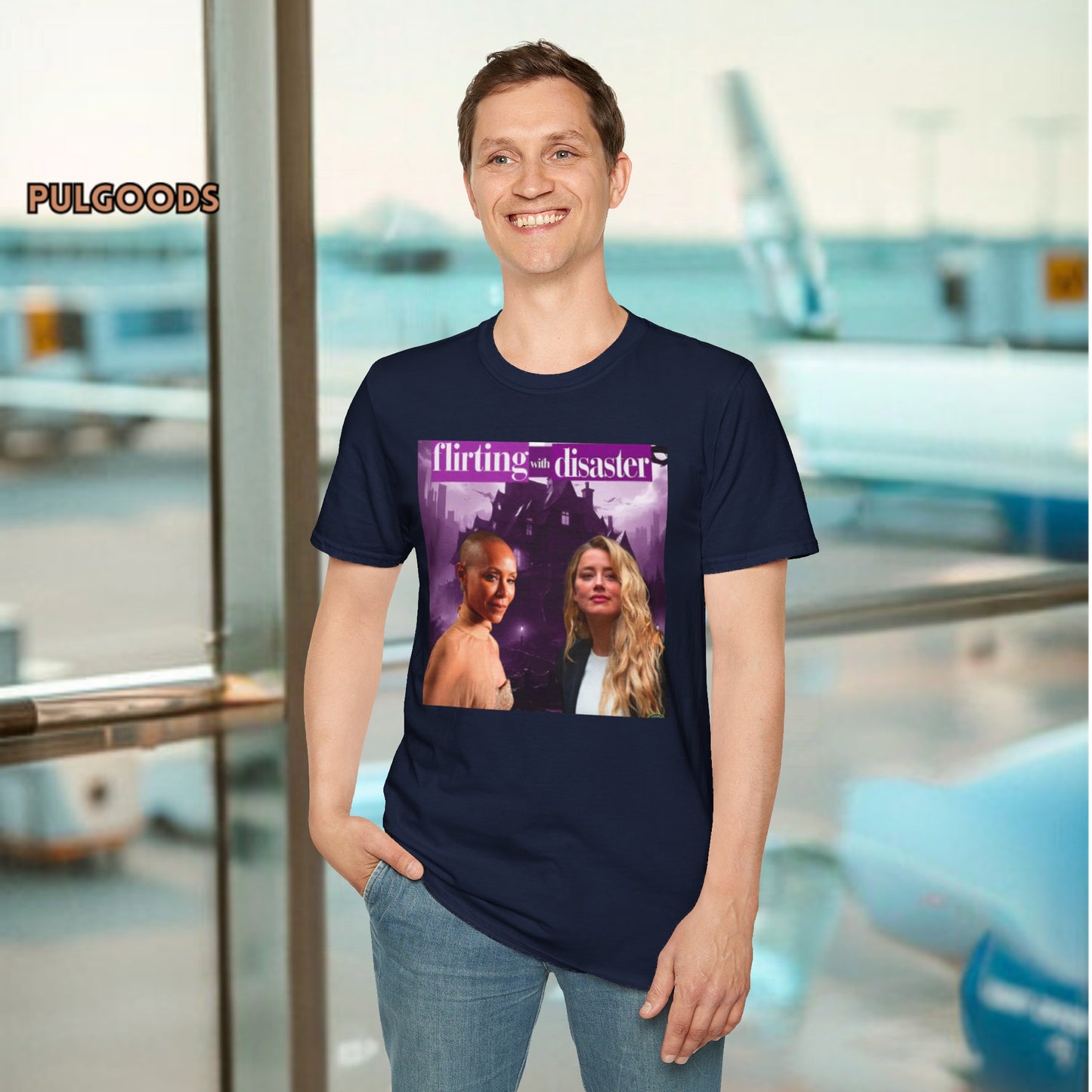 JADA PINKETT AND AMBER HEARD FLIRTING WITH DISASTER Unisex Softstyle T-Shirt