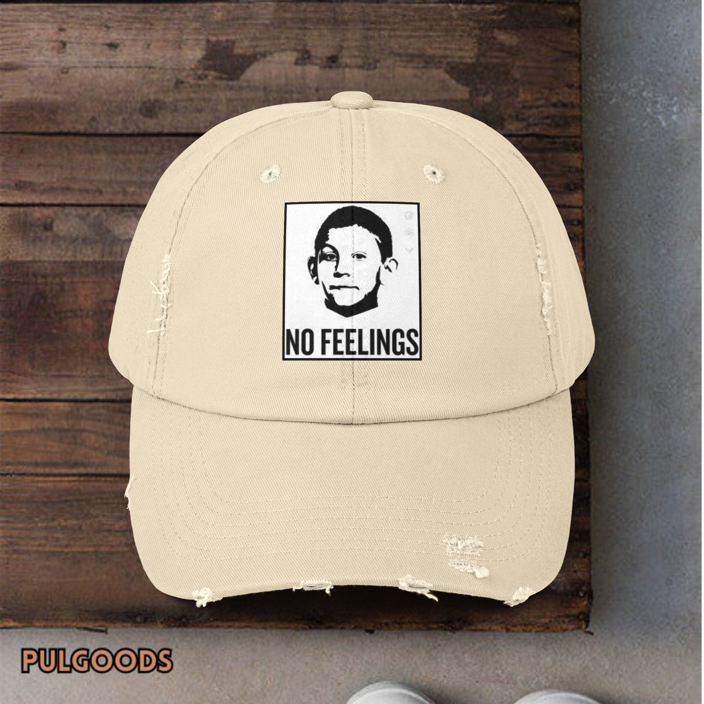 NO FEELINGS DEWEY MALCOM IN THE MIDDLE Unisex Distressed Cap