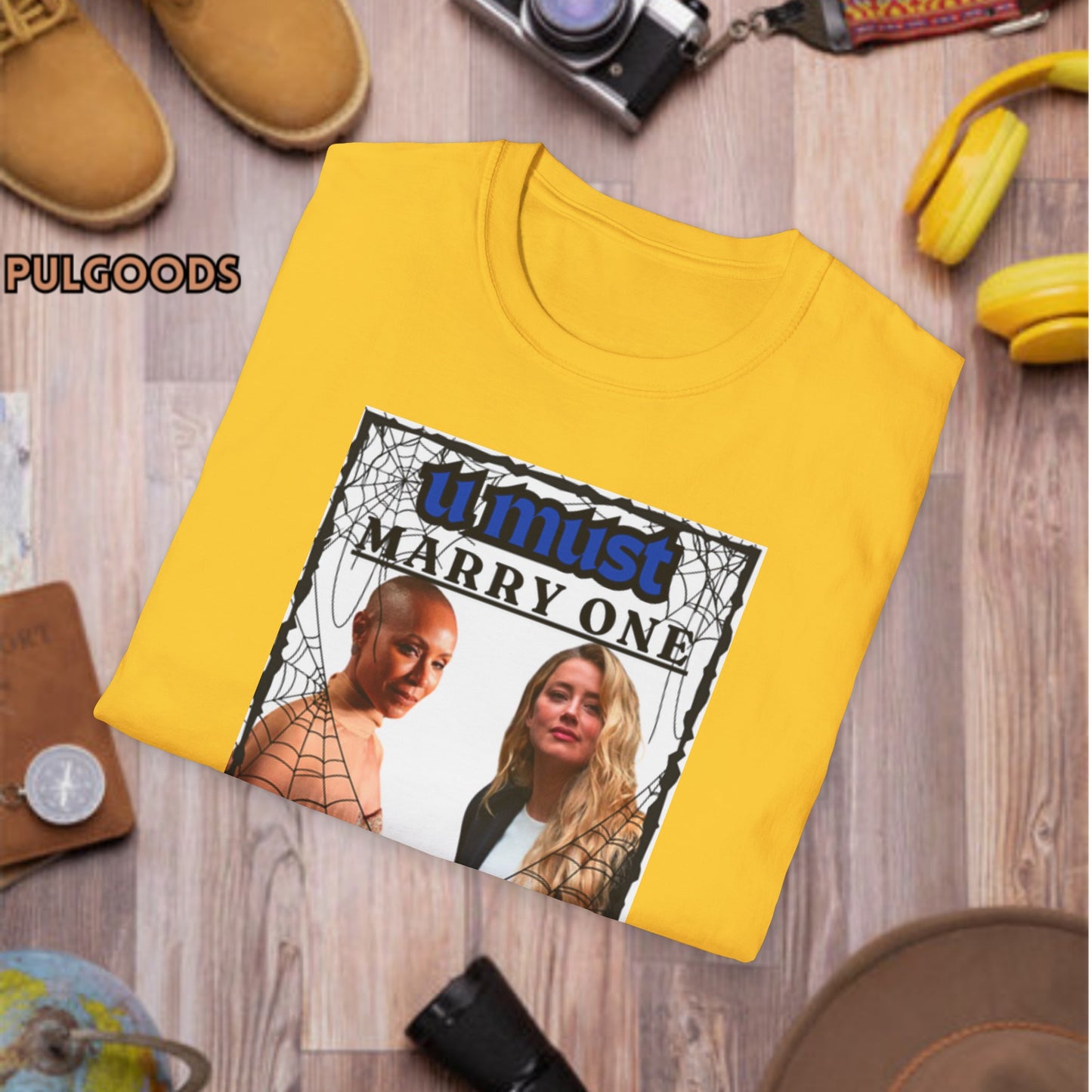 JADA PINKETT AMBER HEARD YOU MUST MARRY ONE Unisex Softstyle T-Shirt