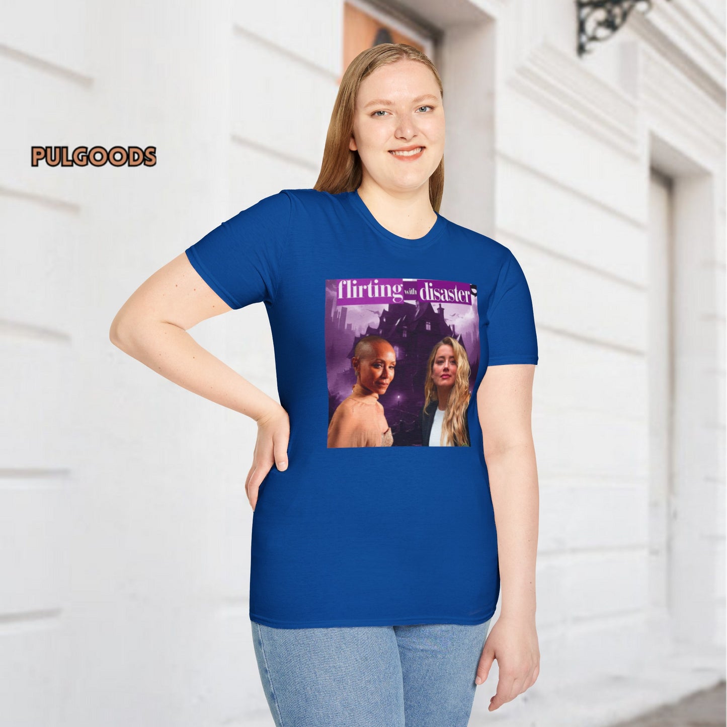 JADA PINKETT AND AMBER HEARD FLIRTING WITH DISASTER Unisex Softstyle T-Shirt