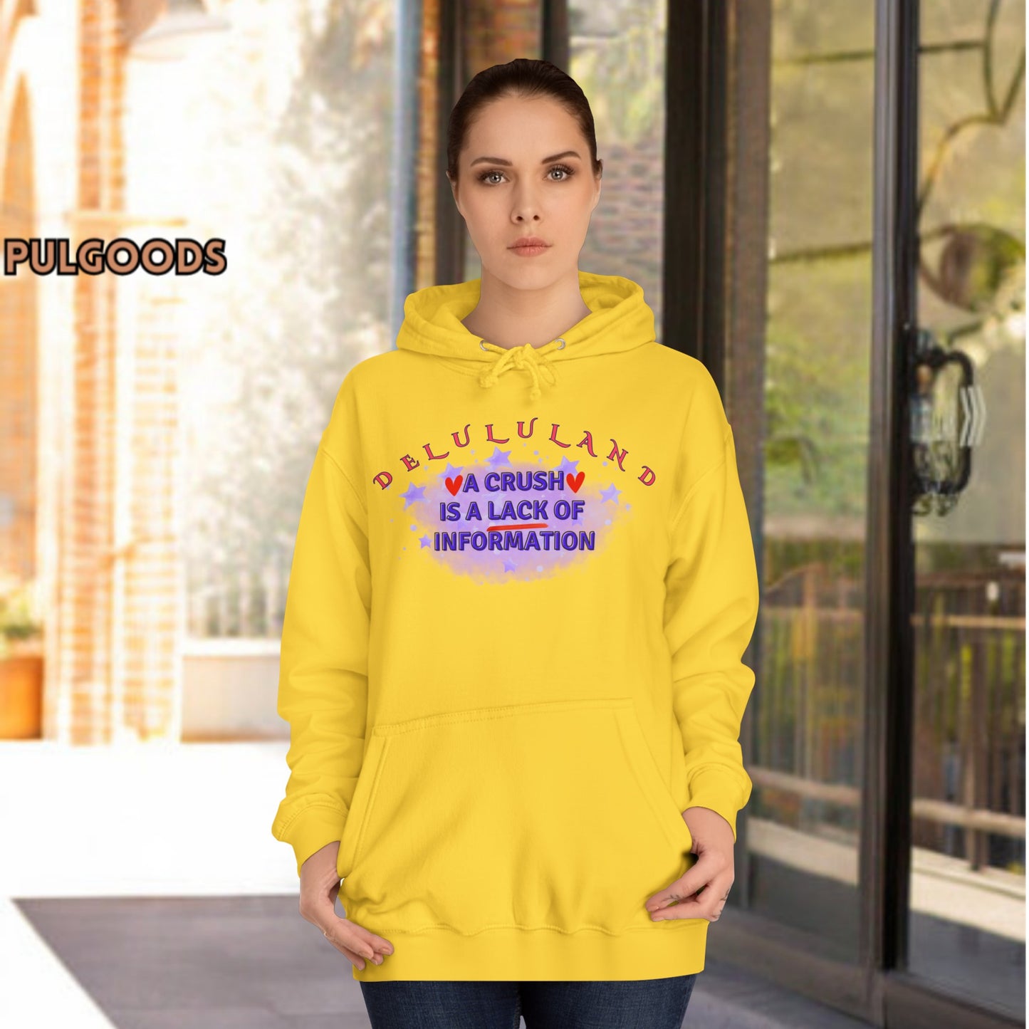 A CRUSH IS A LACK OF INFORMATION Unisex College Hoodie