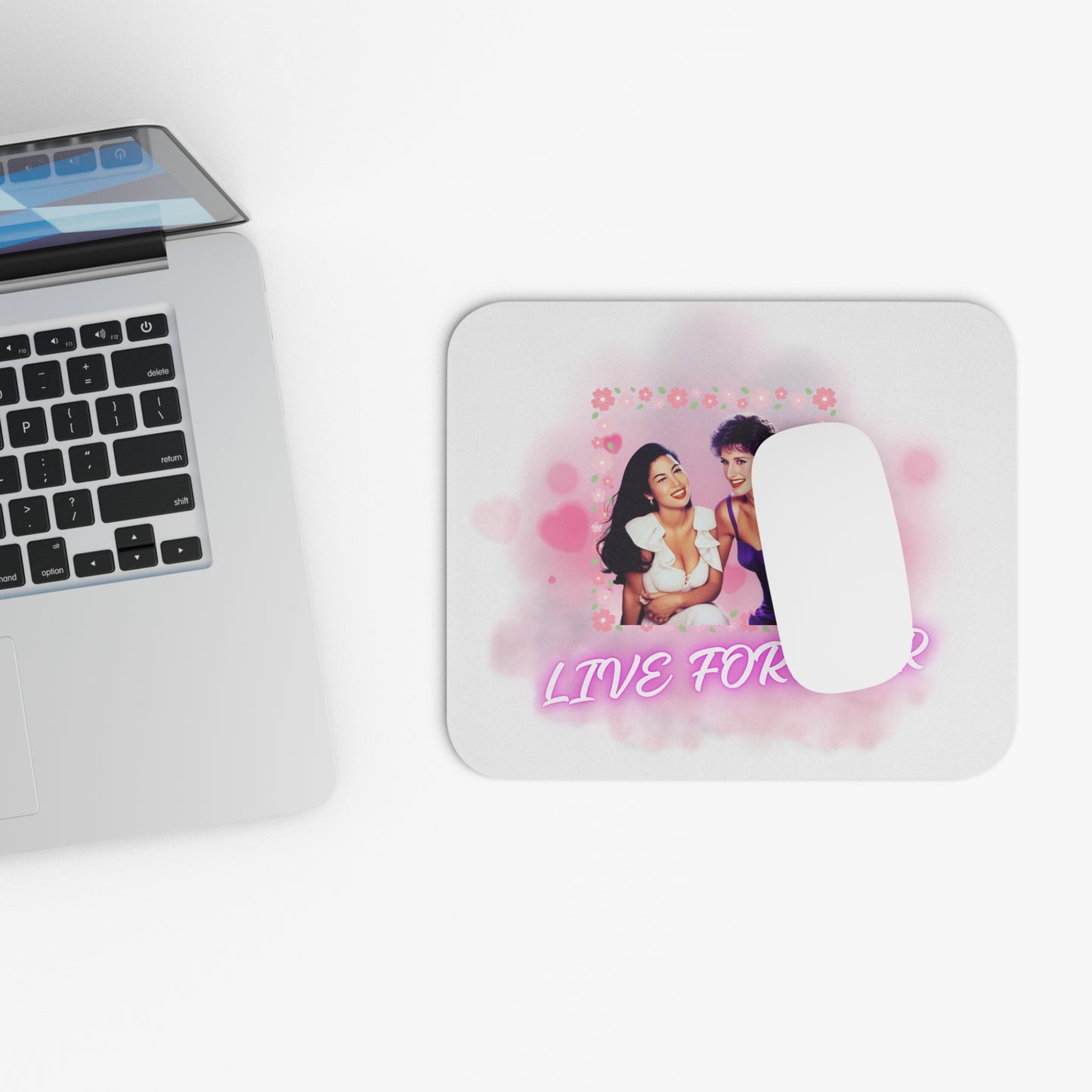 SELENA QUINTANILLA AND DIANA PRINCESS OF WALES LIVE FOREVER Mouse Pad (Rectangle)