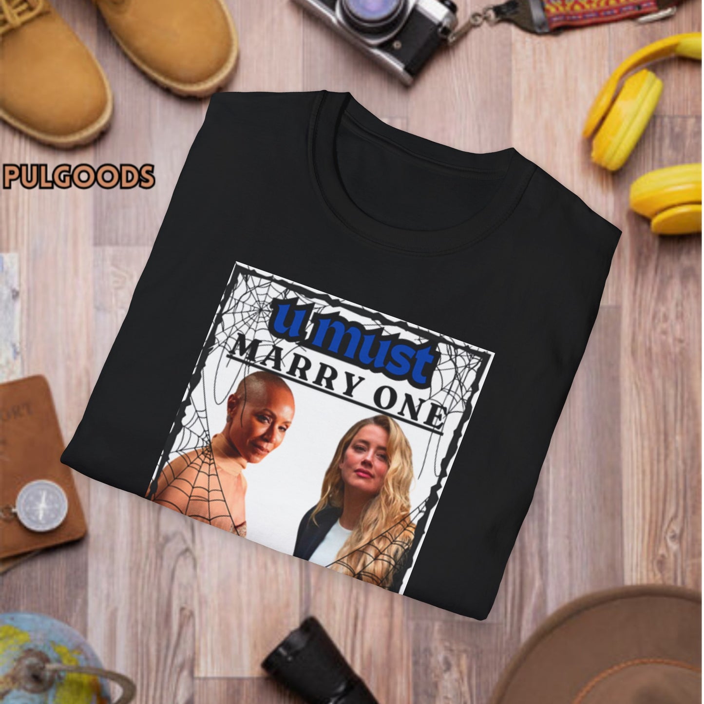 JADA PINKETT AMBER HEARD YOU MUST MARRY ONE Unisex Softstyle T-Shirt